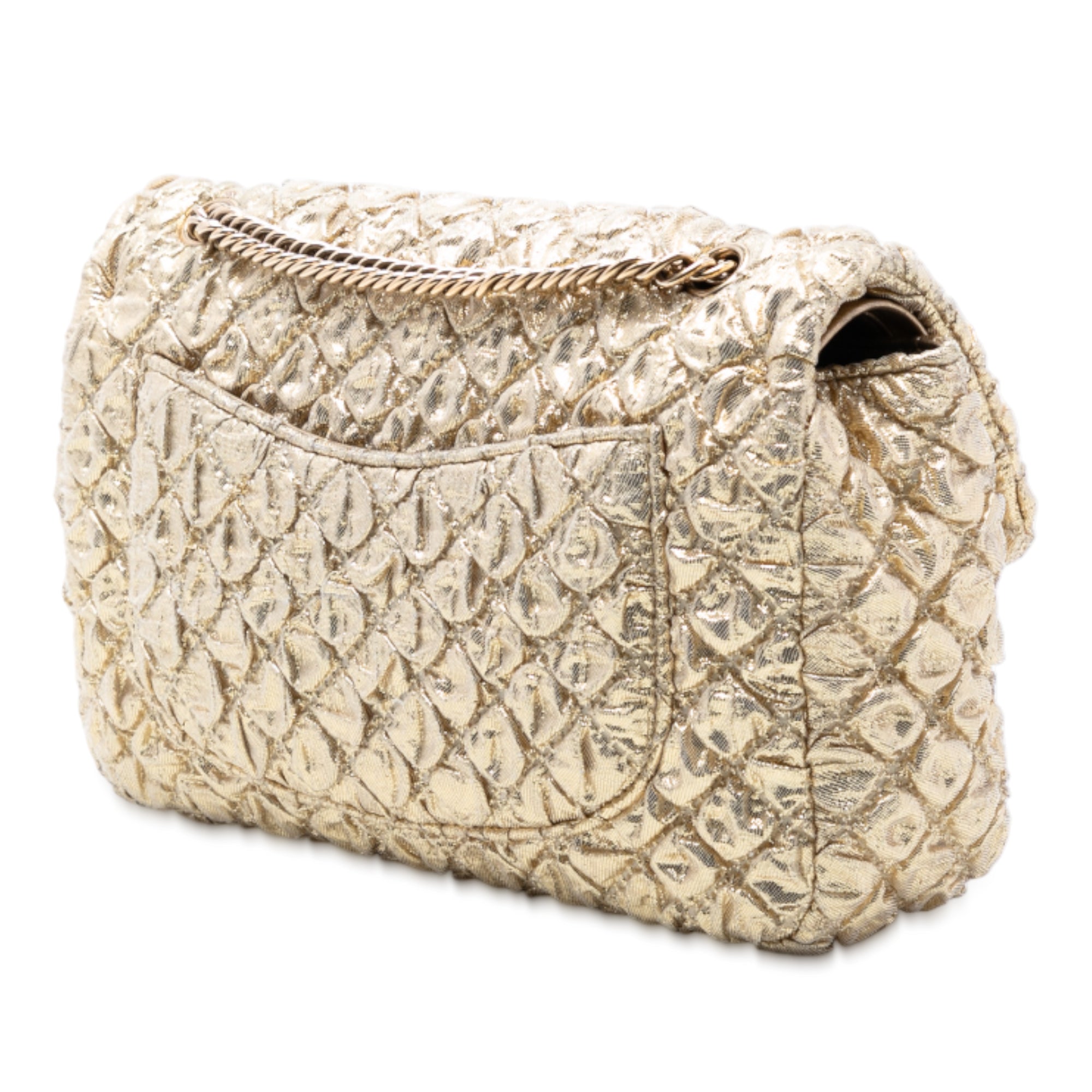 Chanel Small Classic Metallic Lame Bijoux Chain Double Flap - image 2