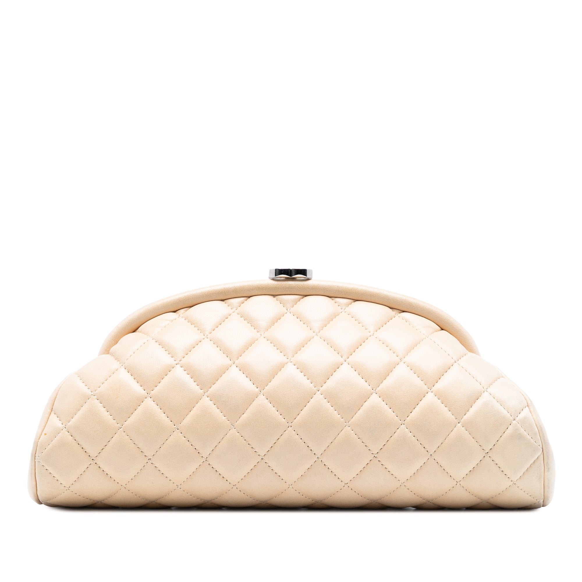 Chanel Quilted Lambskin Timeless Kisslock Clutch - image 1