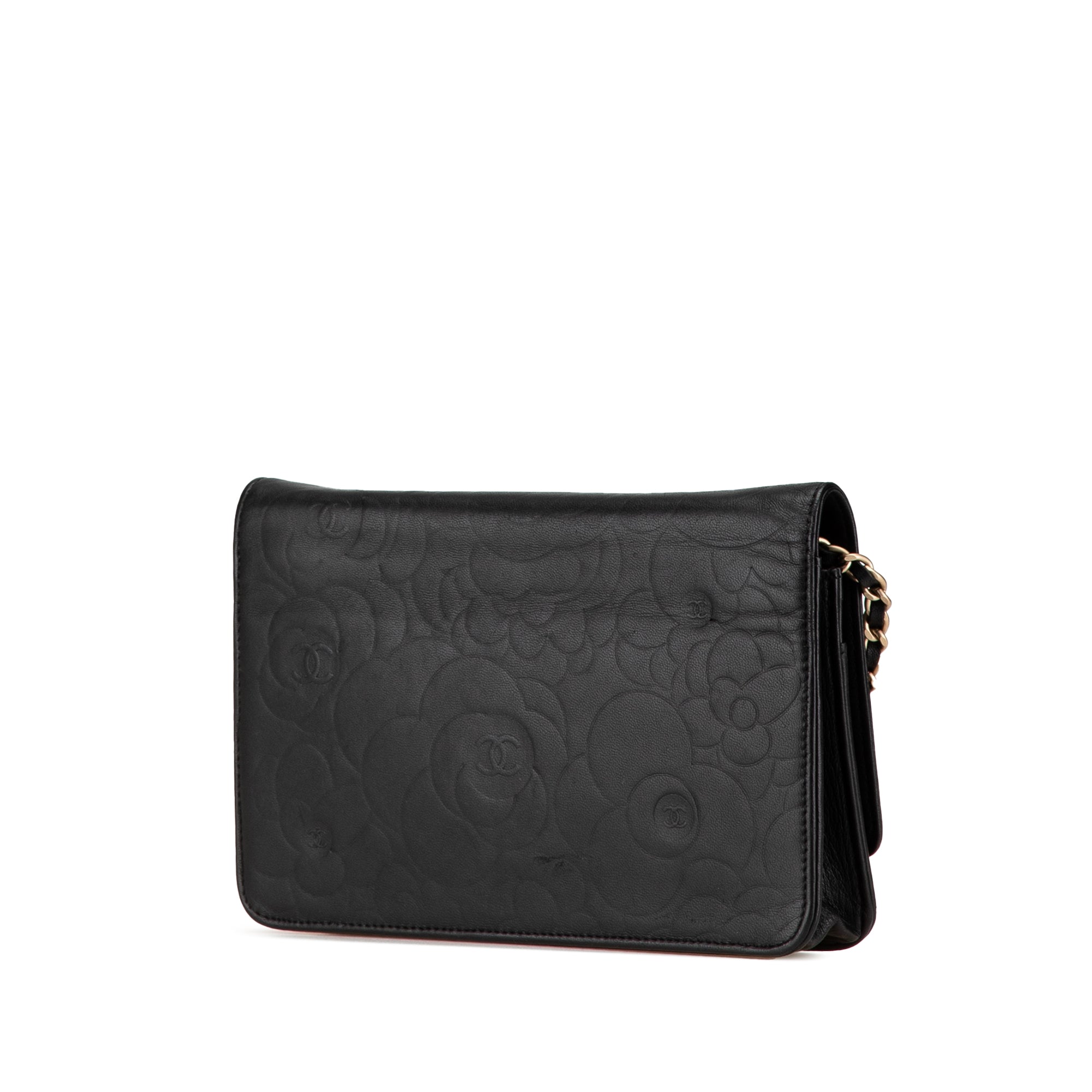 Chanel CC Embossed Lambskin Camellia Wallet On Chain - image 2