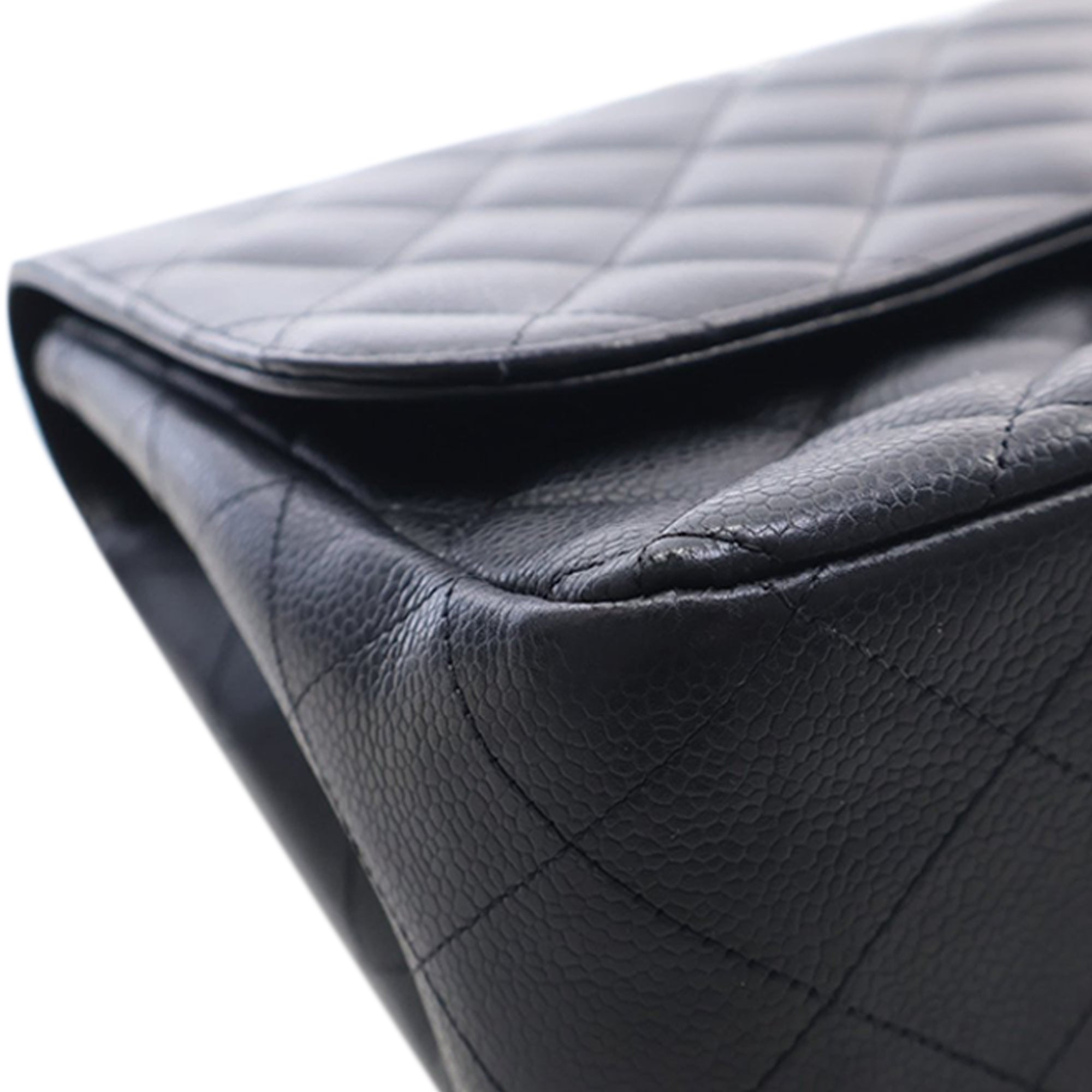 Chanel Jumbo Classic Caviar Single Flap - image 11