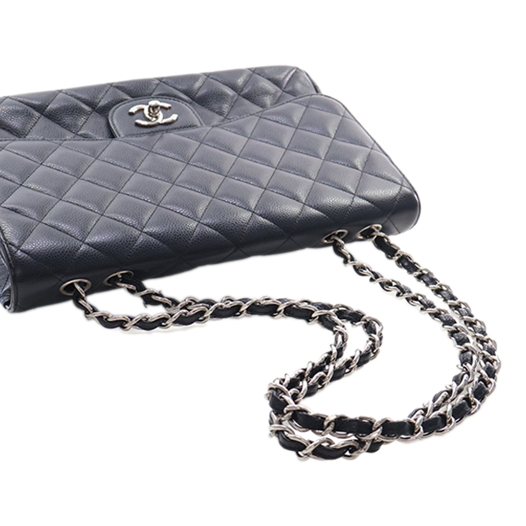 Chanel Jumbo Classic Caviar Single Flap - image 14