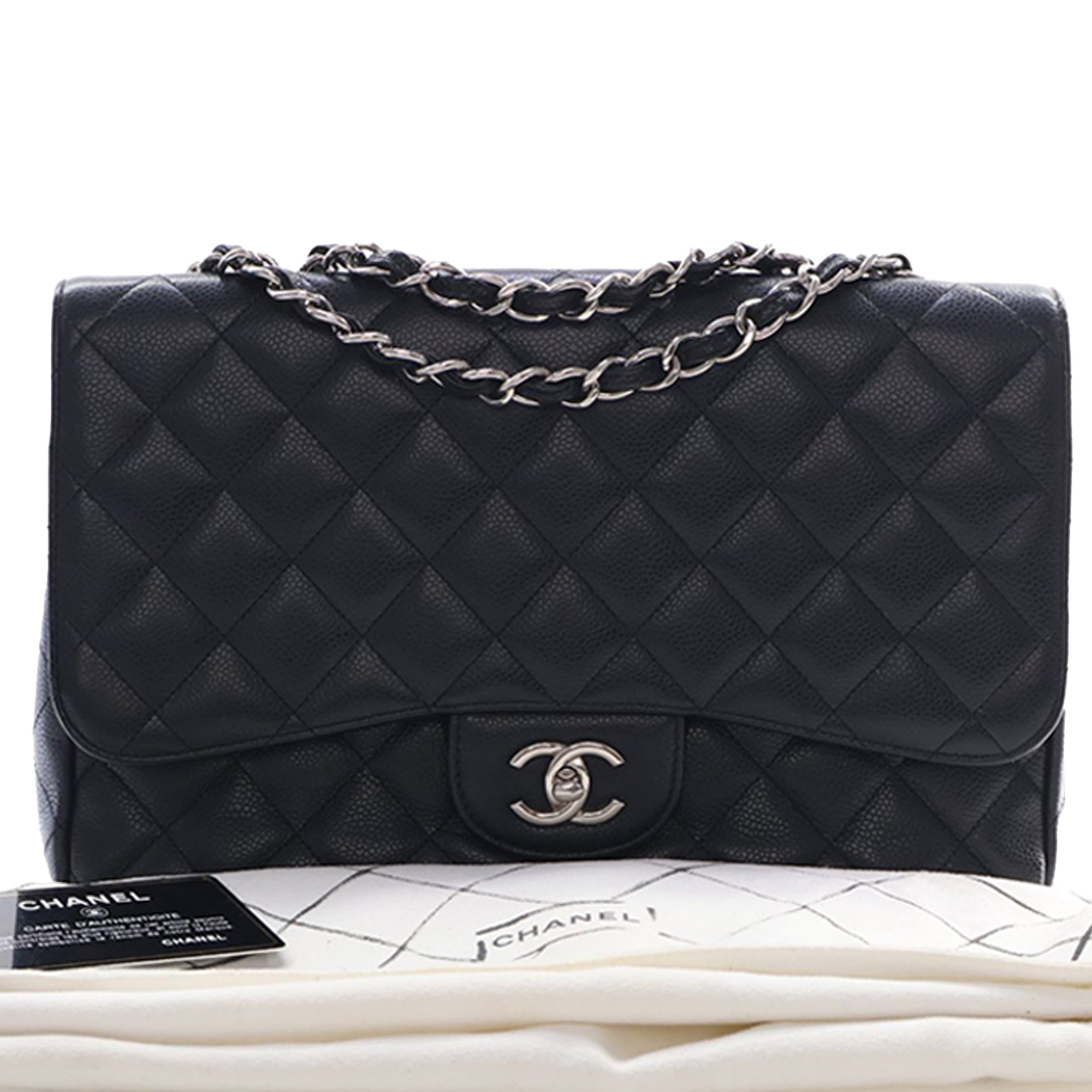 Chanel Jumbo Classic Caviar Single Flap - image 15