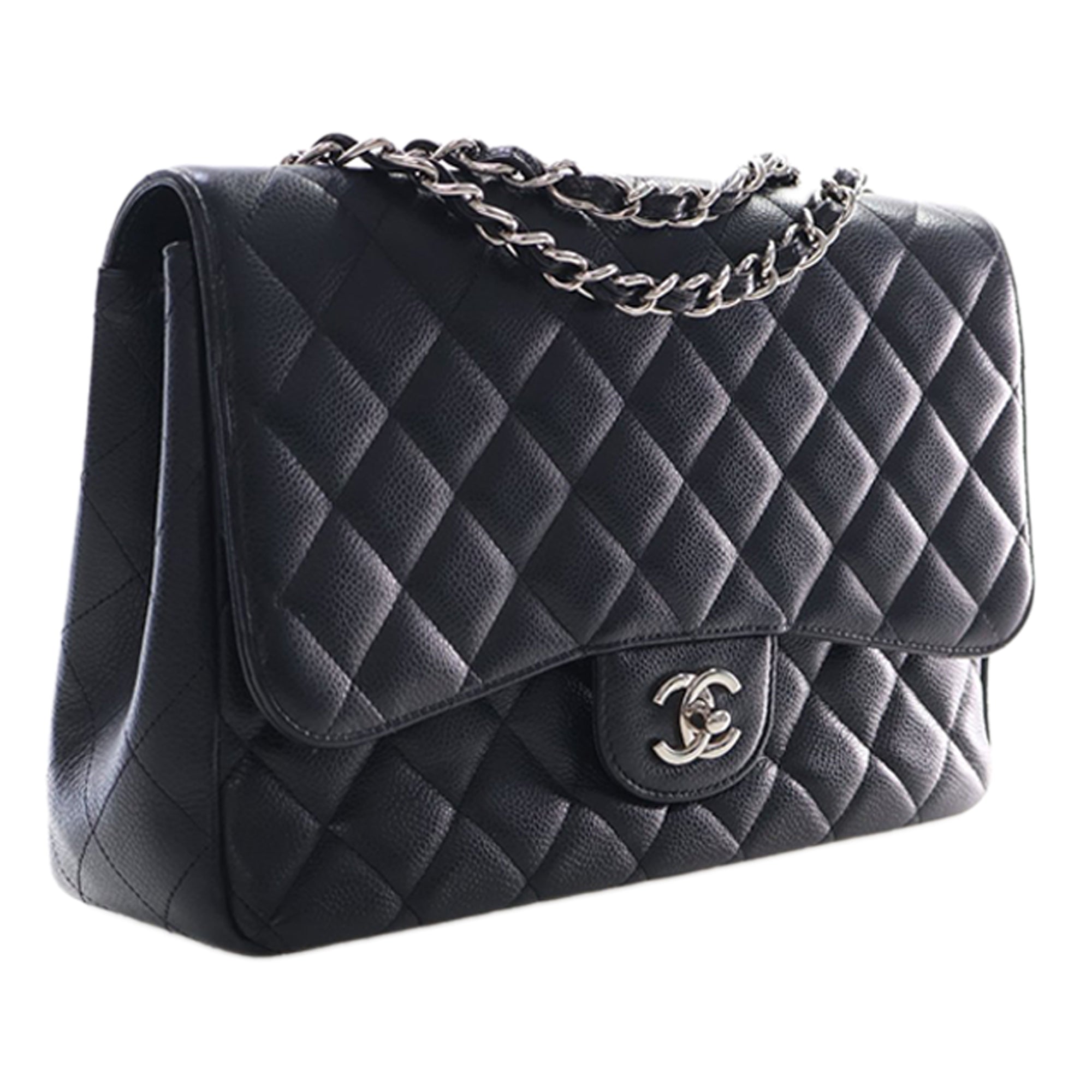 Chanel Jumbo Classic Caviar Single Flap - image 3