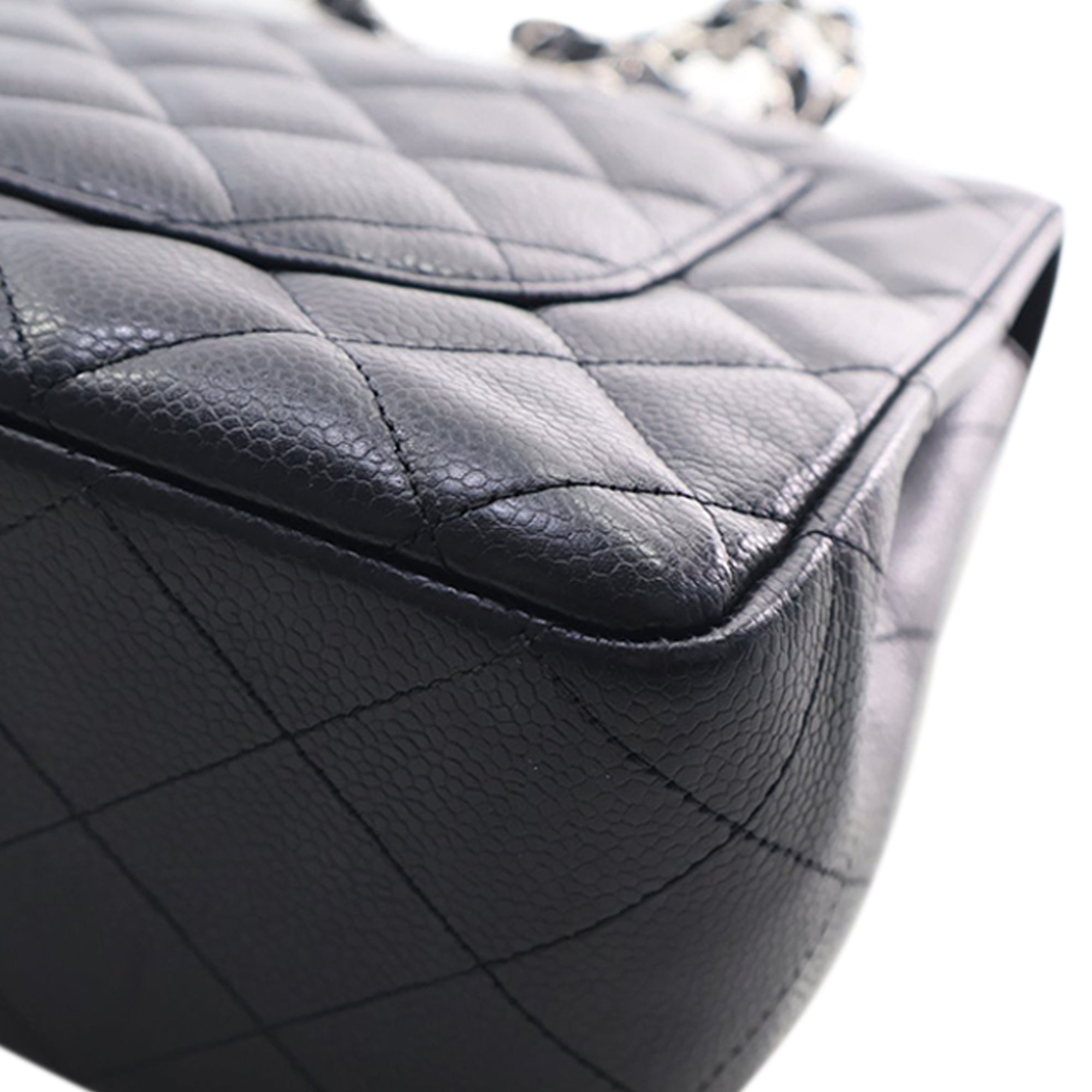 Chanel Jumbo Classic Caviar Single Flap - image 9