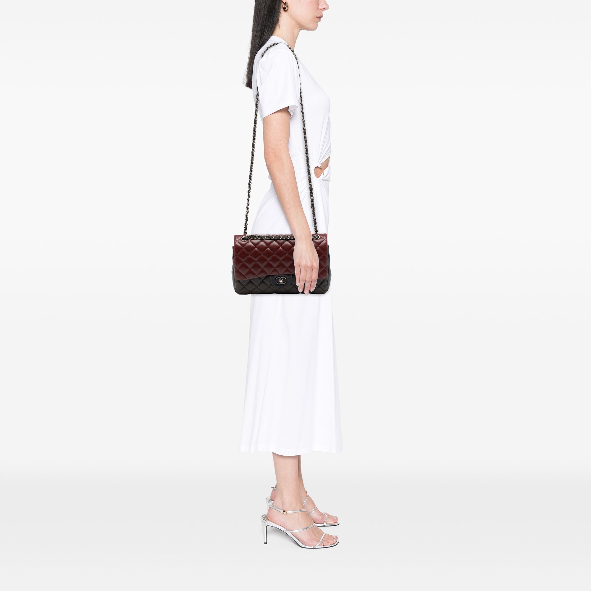 Chanel Jumbo Classic Tricolor Lambskin Double Flap - image 6