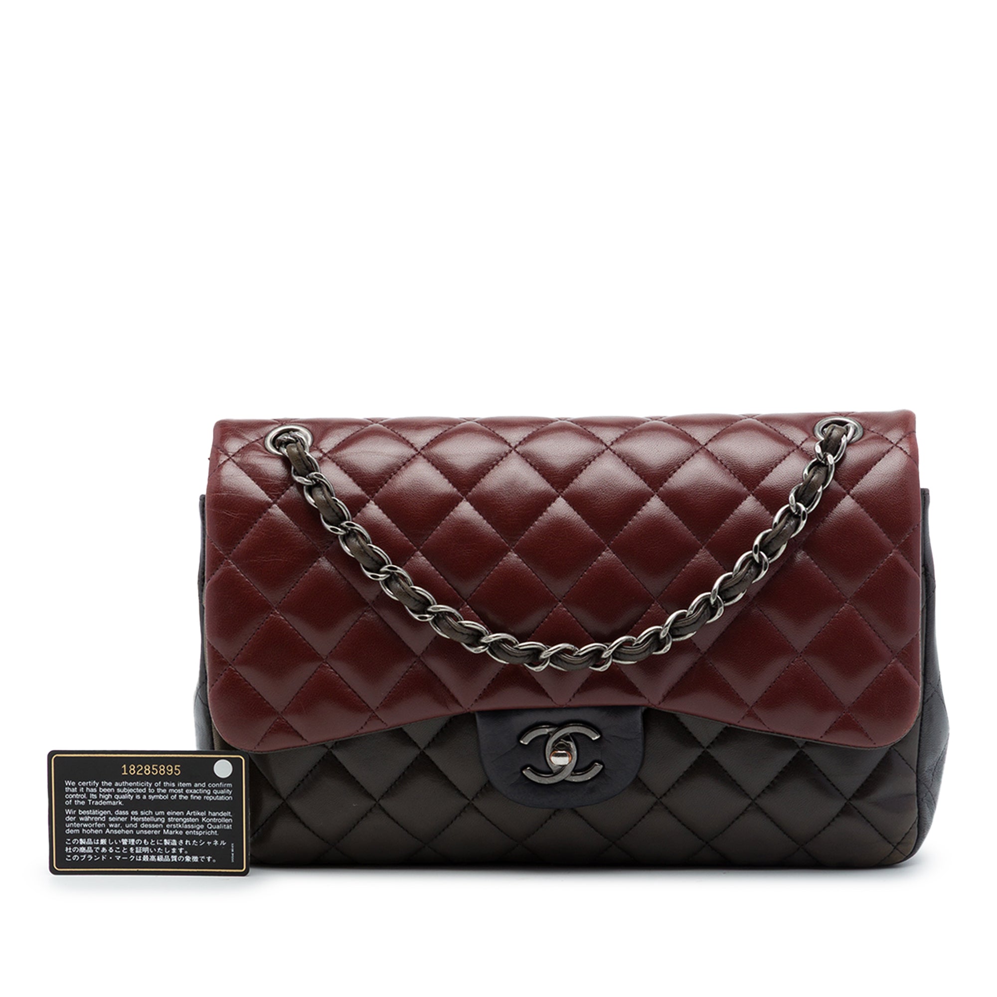 Chanel Jumbo Classic Tricolor Lambskin Double Flap - image 7