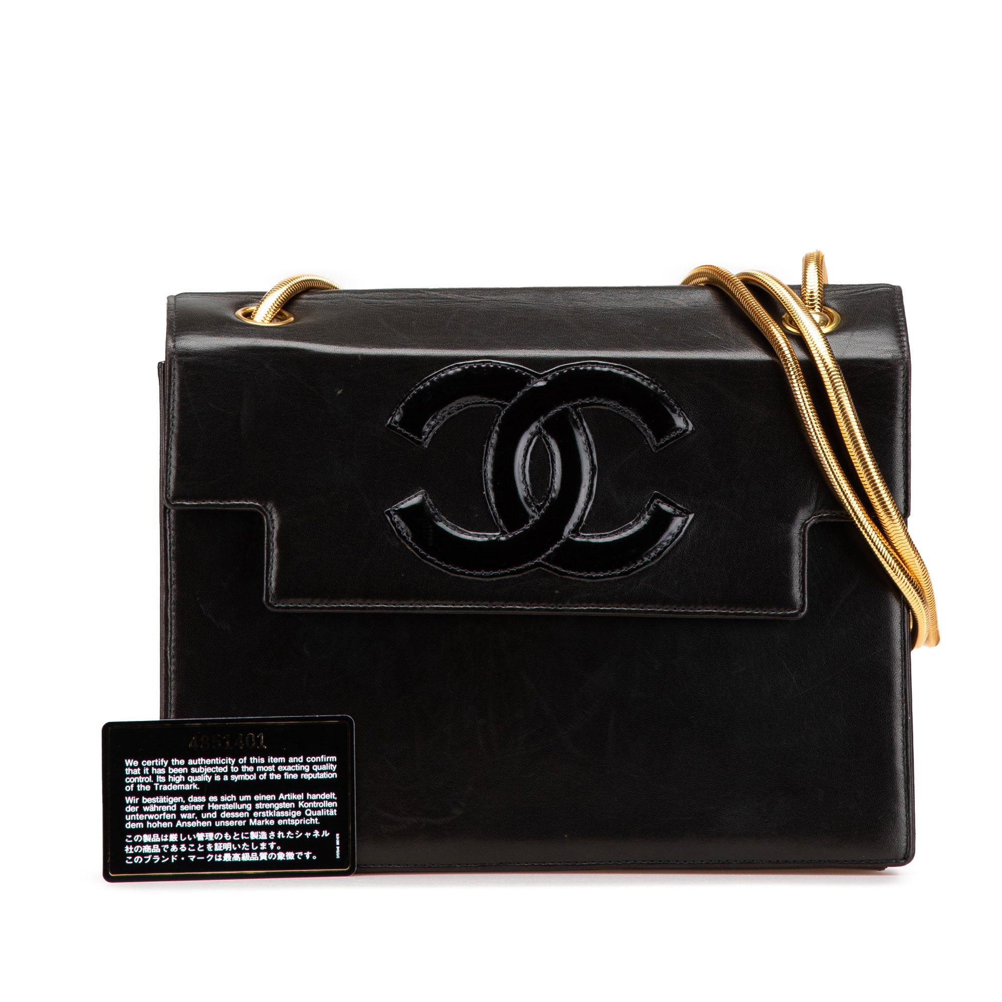 Chanel CC Lambskin Snake Chain Flap - image 14