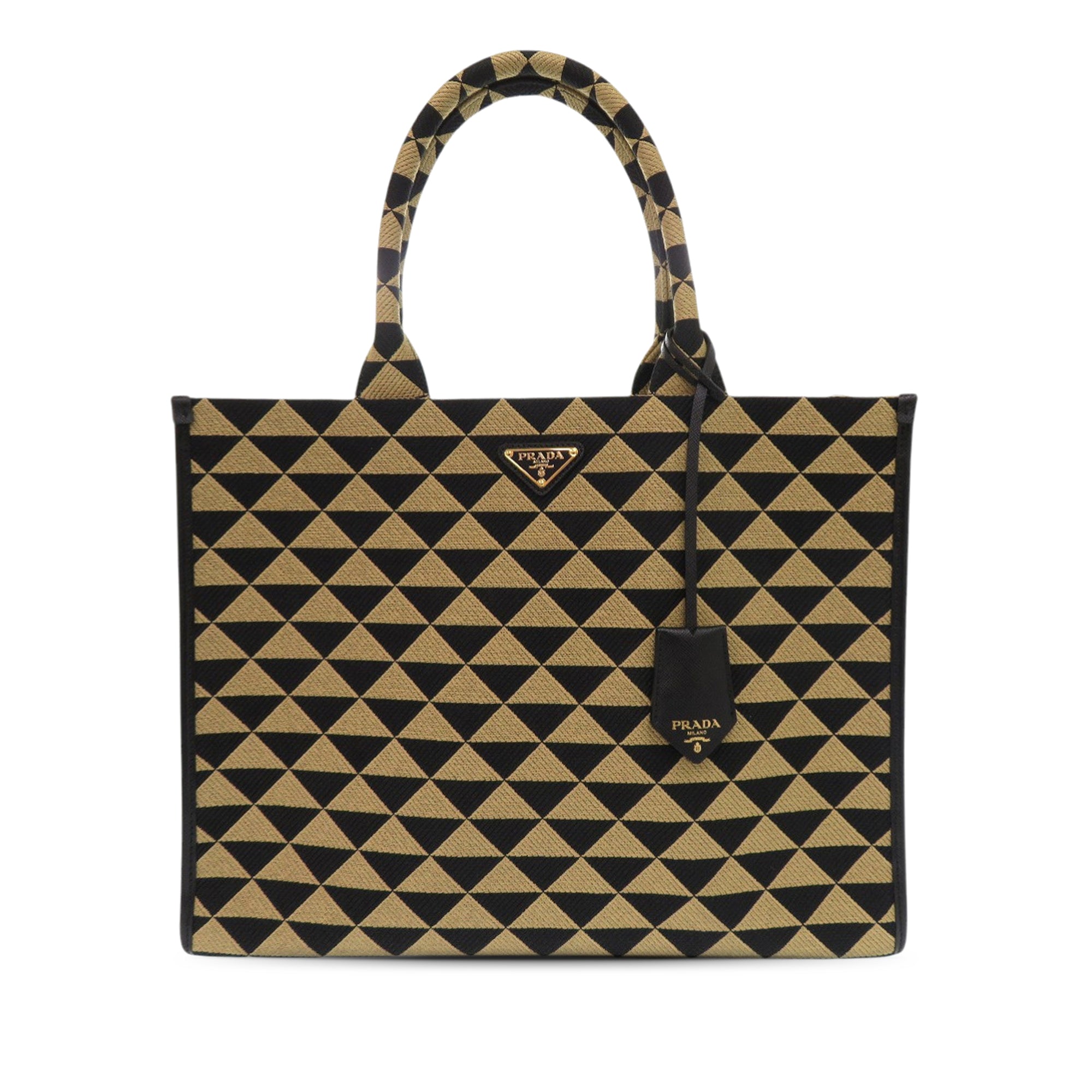 Prada Large Triangolo Jacquard Symbole Tote - image 1