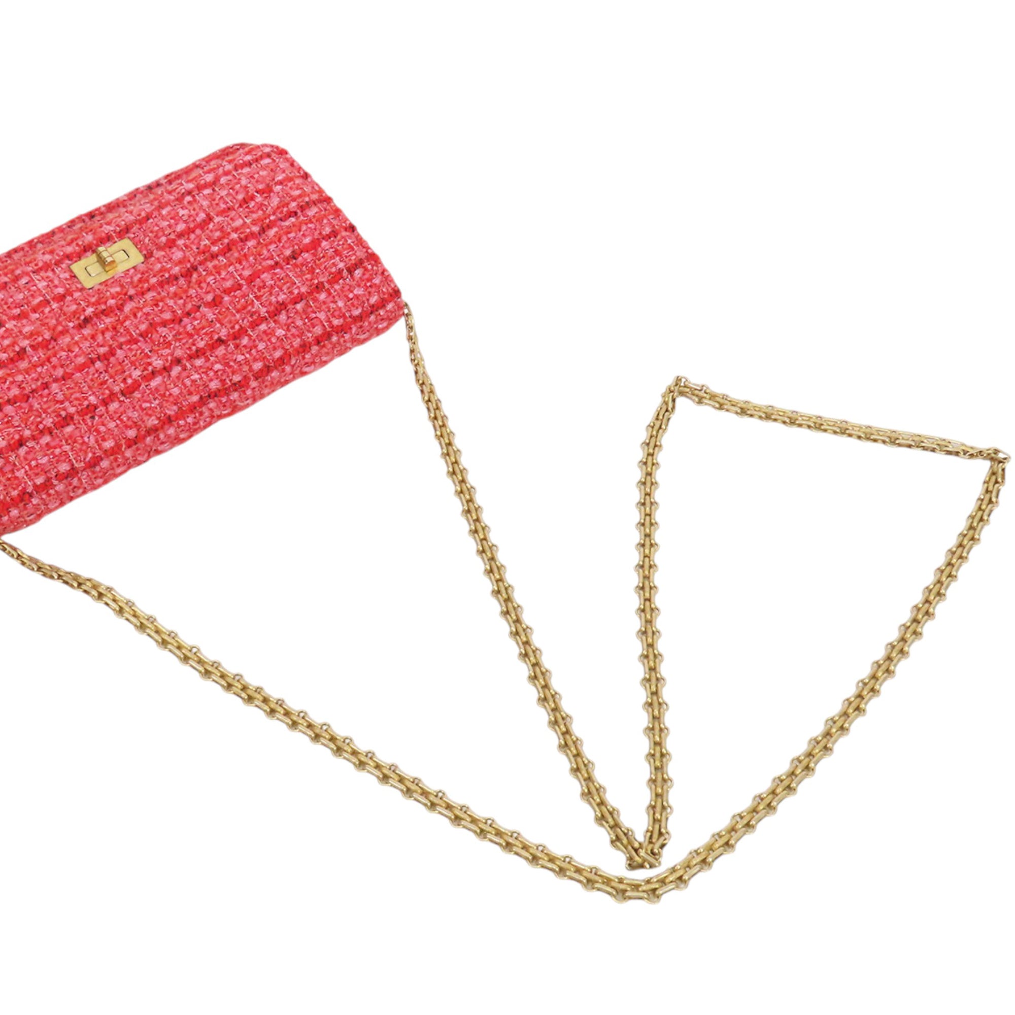 Chanel Quilted Tweed Reissue 2.55 Wallet On Chain - image 15