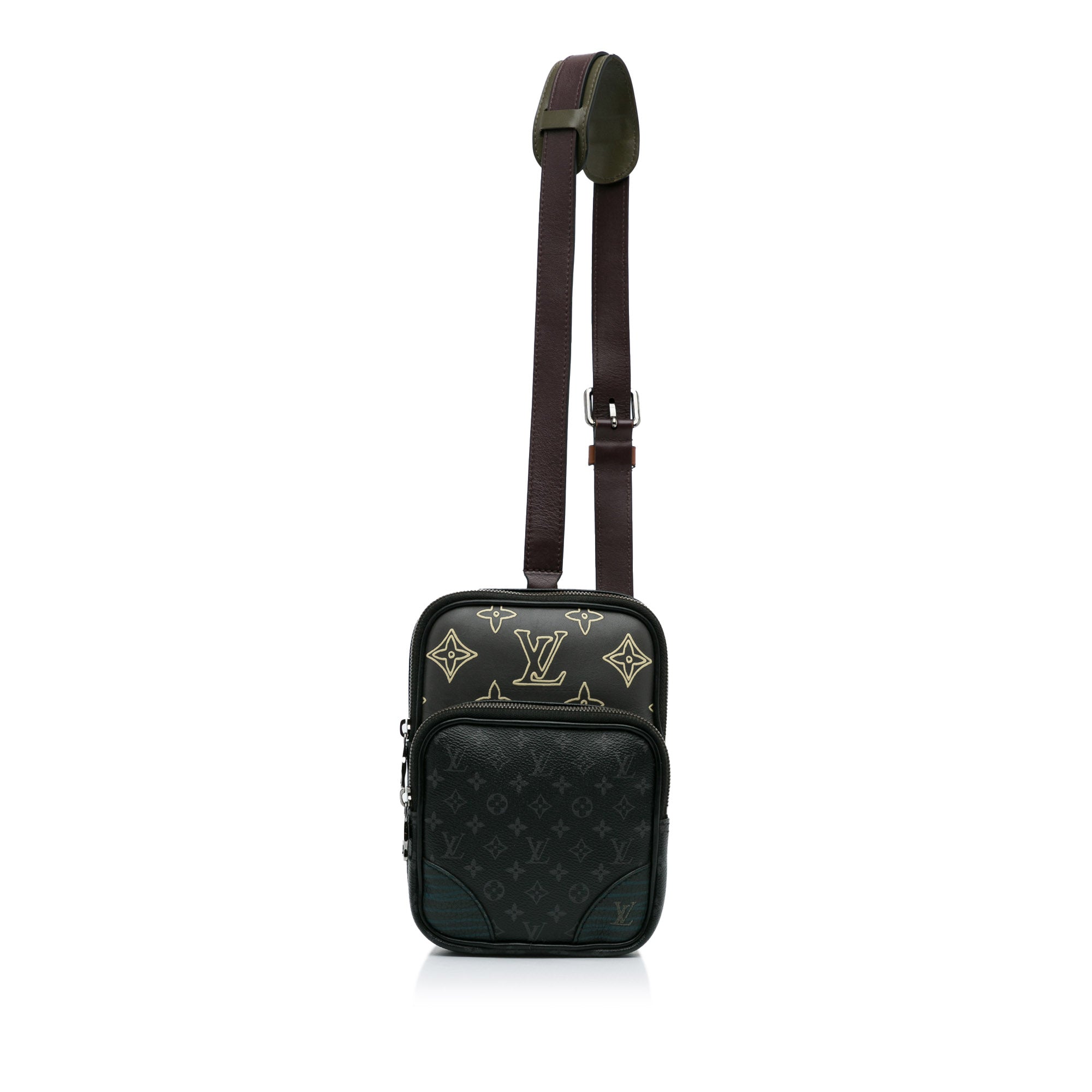 Louis Vuitton Monogram Eclipse Amazone Patchwork Sling Bag - image 1