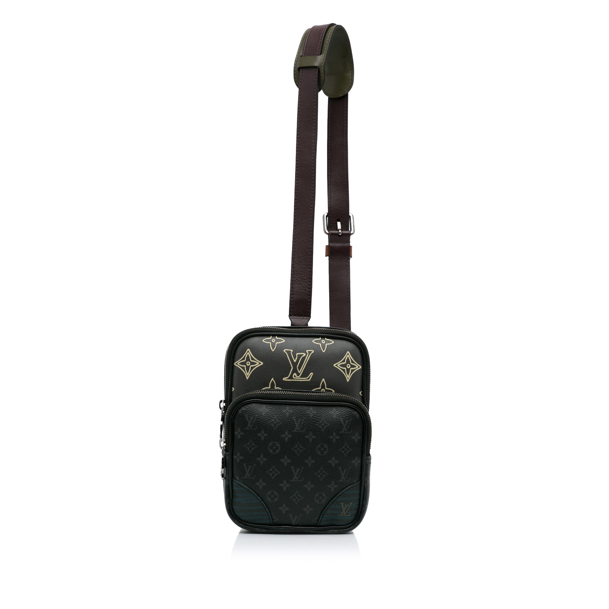 Louis Vuitton Monogram Eclipse Amazone Patchwork Sling Bag - image 22