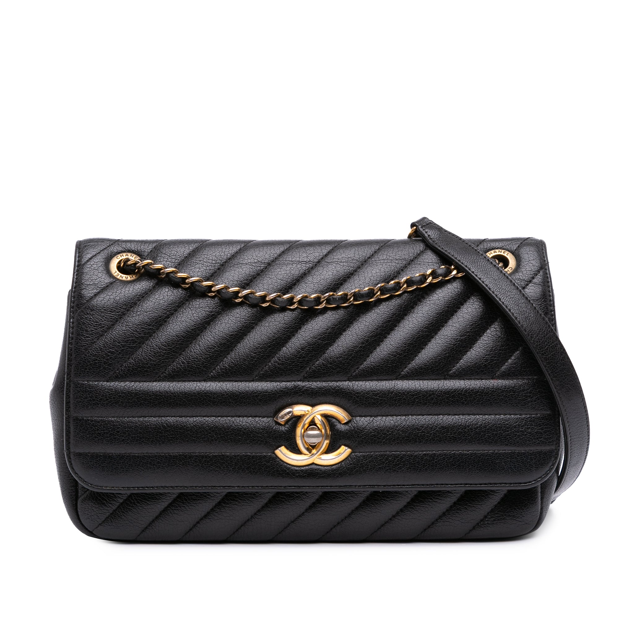Chanel Medium Diagonal Quilted Goatskin Flap - image 1