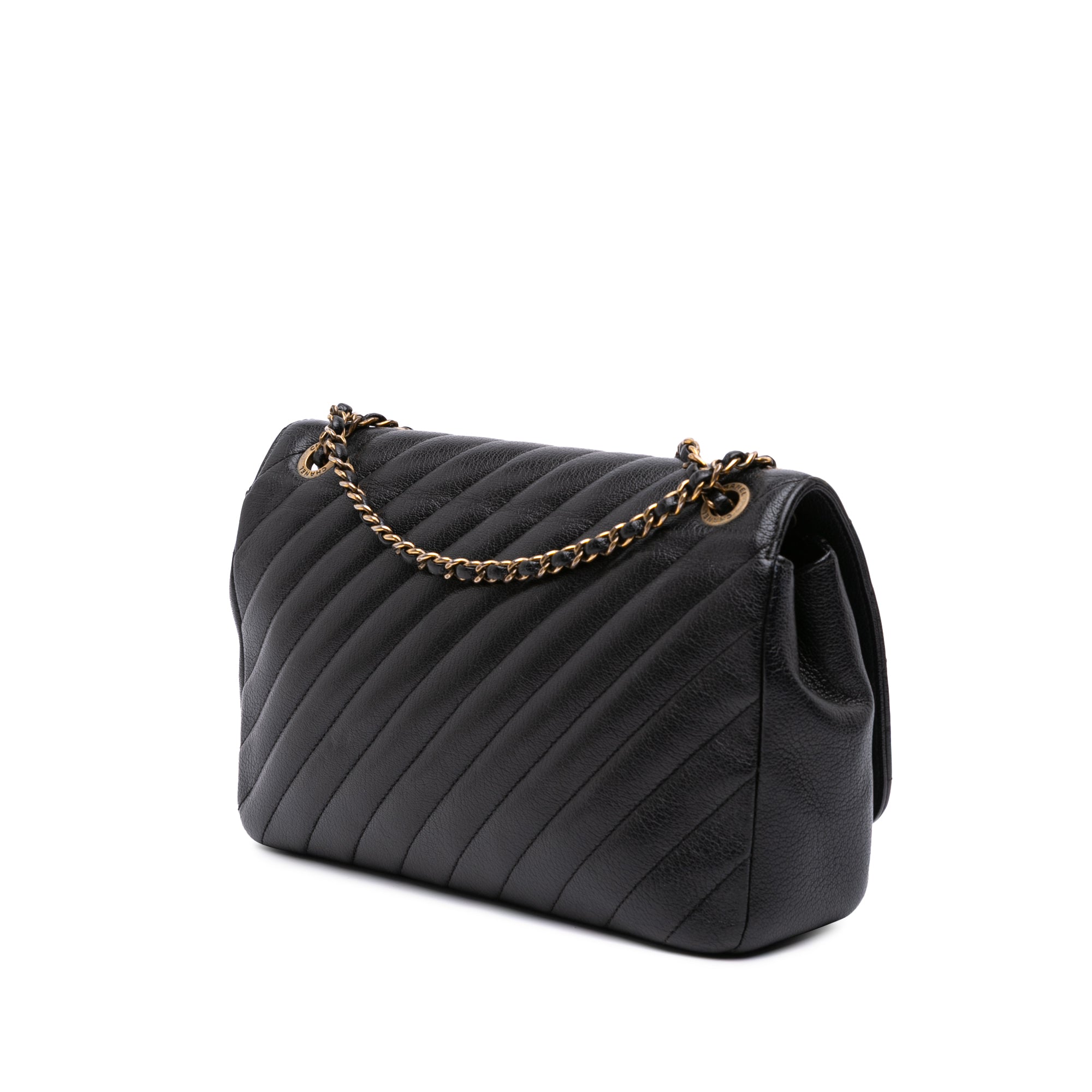 Chanel Medium Diagonal Quilted Goatskin Flap - image 2