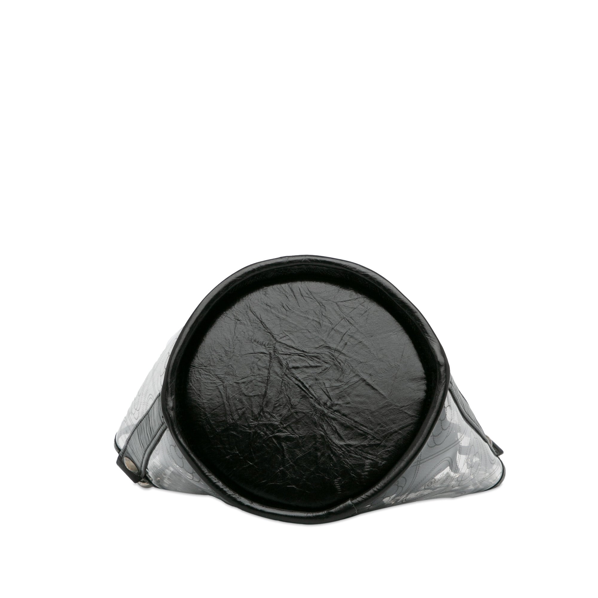Chanel Crumpled Calfskin PVC Camellia Bucket - image 4