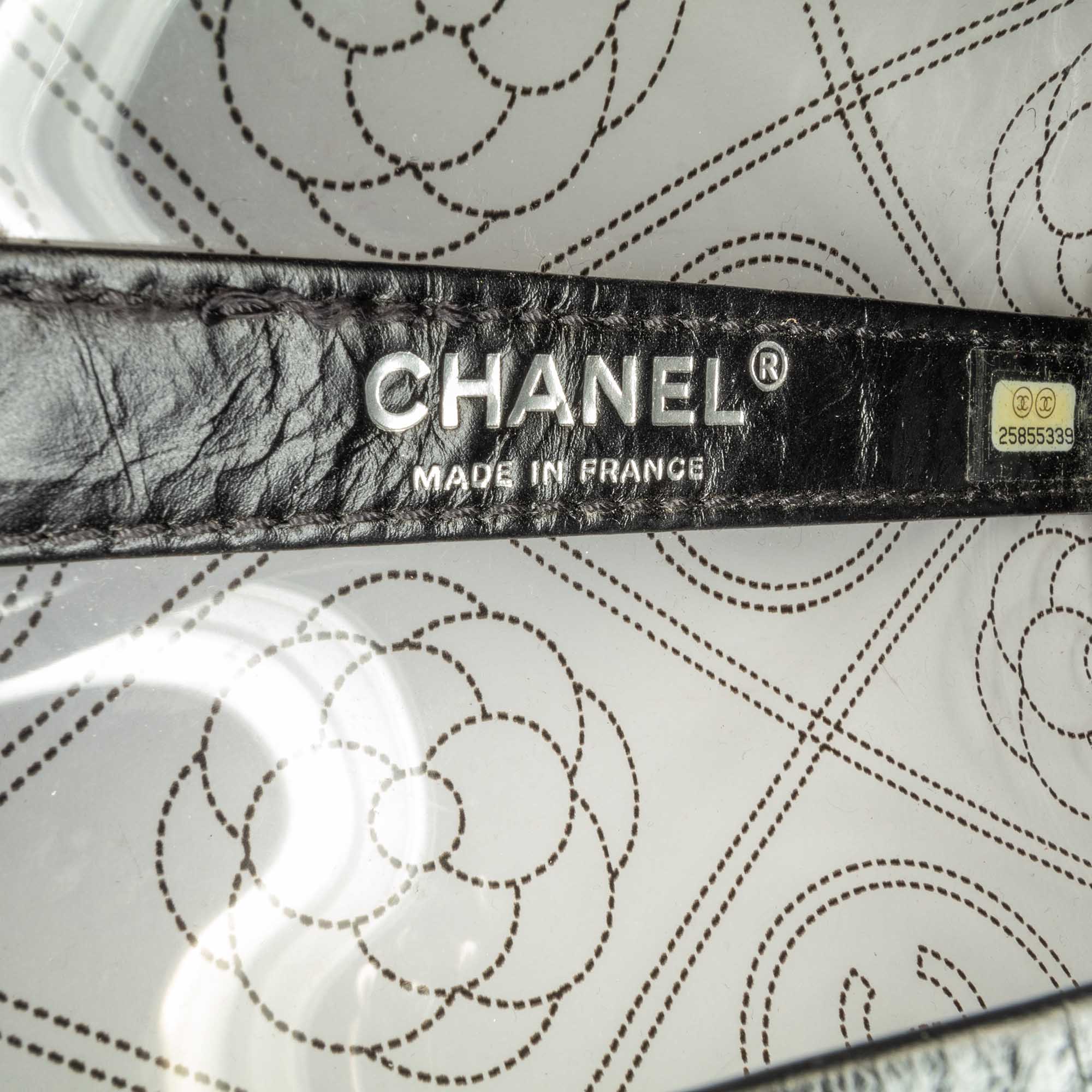 Chanel Crumpled Calfskin PVC Camellia Bucket - image 8