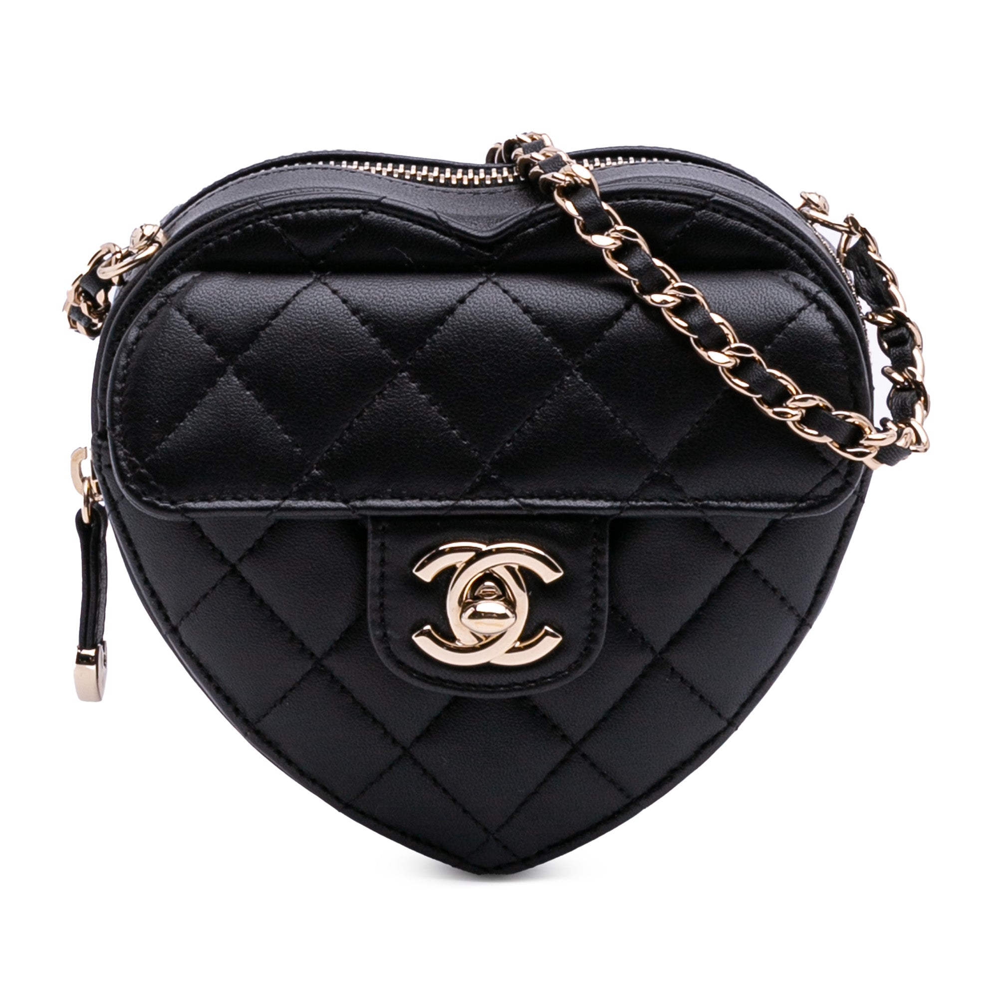 Chanel Mini Lambskin CC in Love Heart Crossbody - image 1