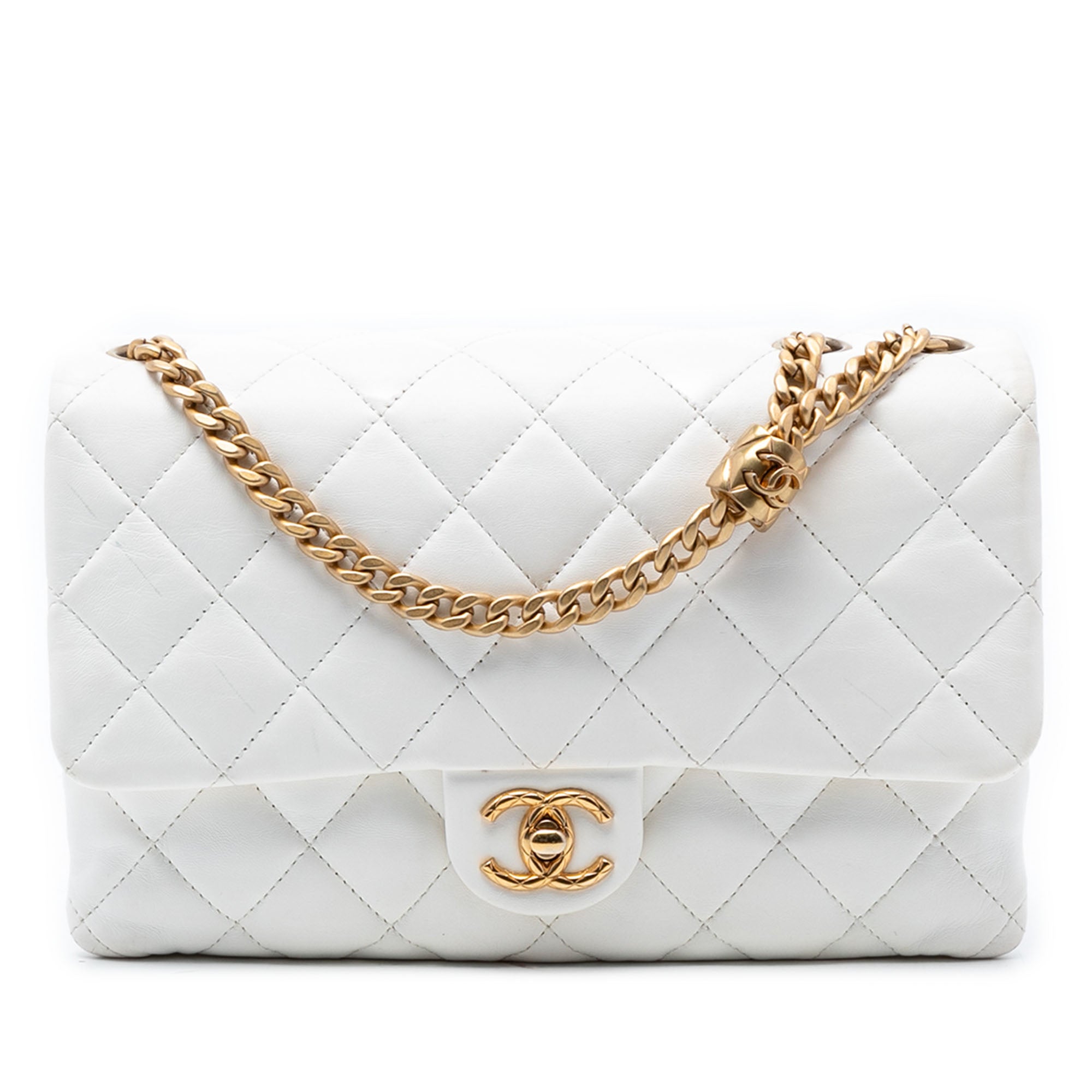 Chanel Medium Quilted Lambskin CC Single Flap - image 1