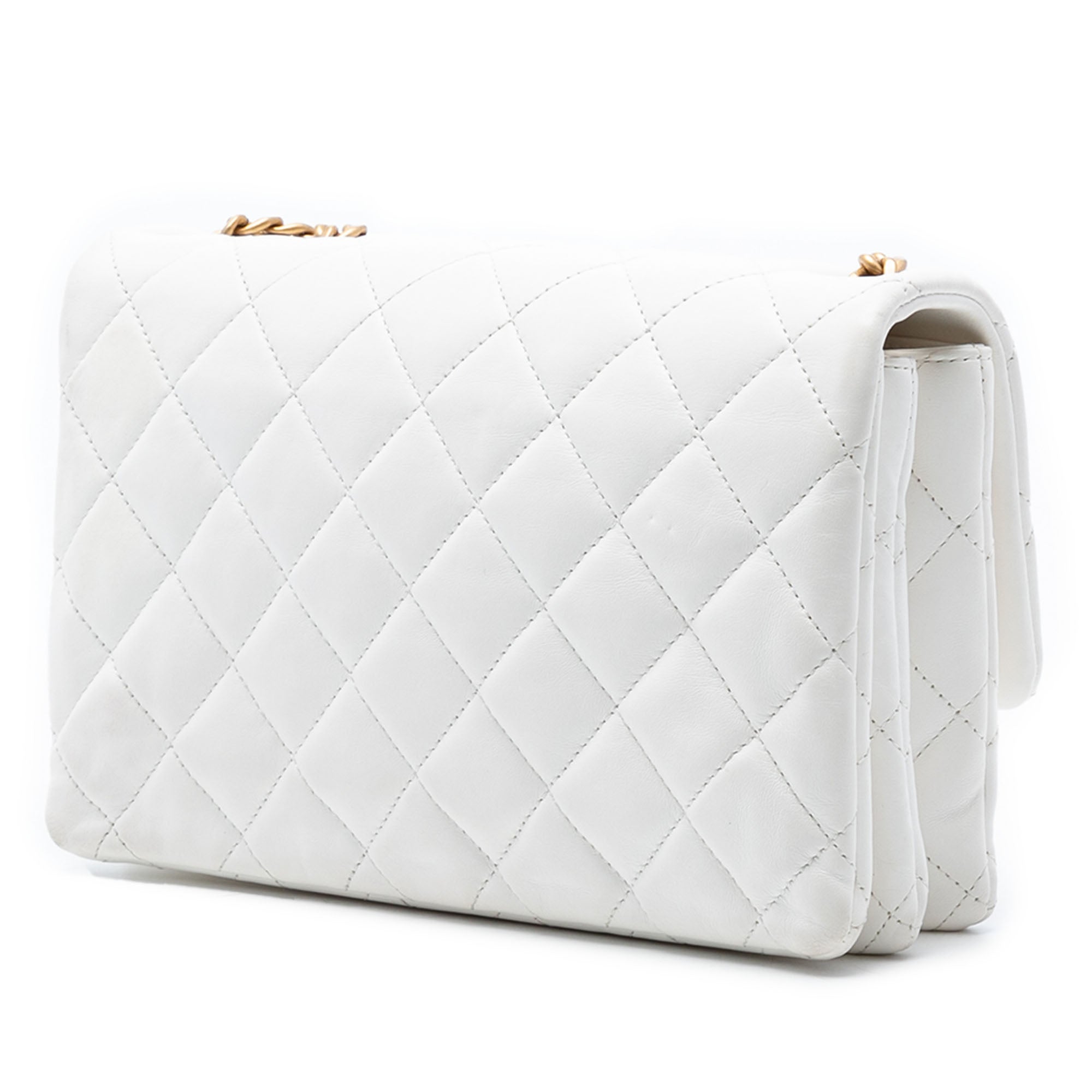 Chanel Medium Quilted Lambskin CC Single Flap - image 2