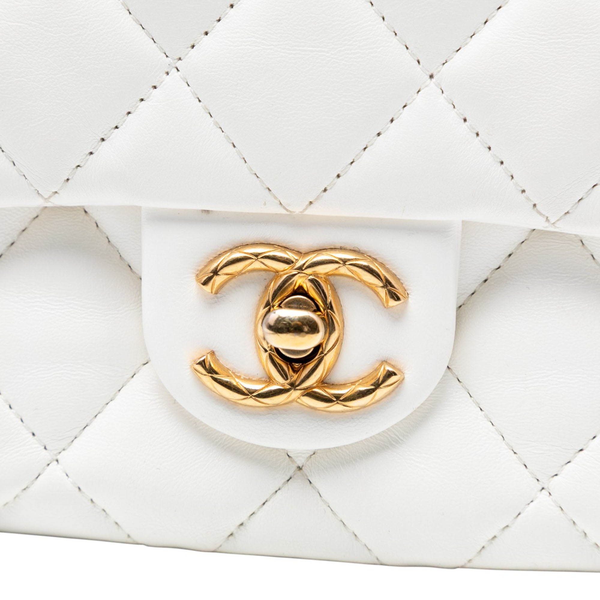 Chanel Medium Quilted Lambskin CC Single Flap - image 6