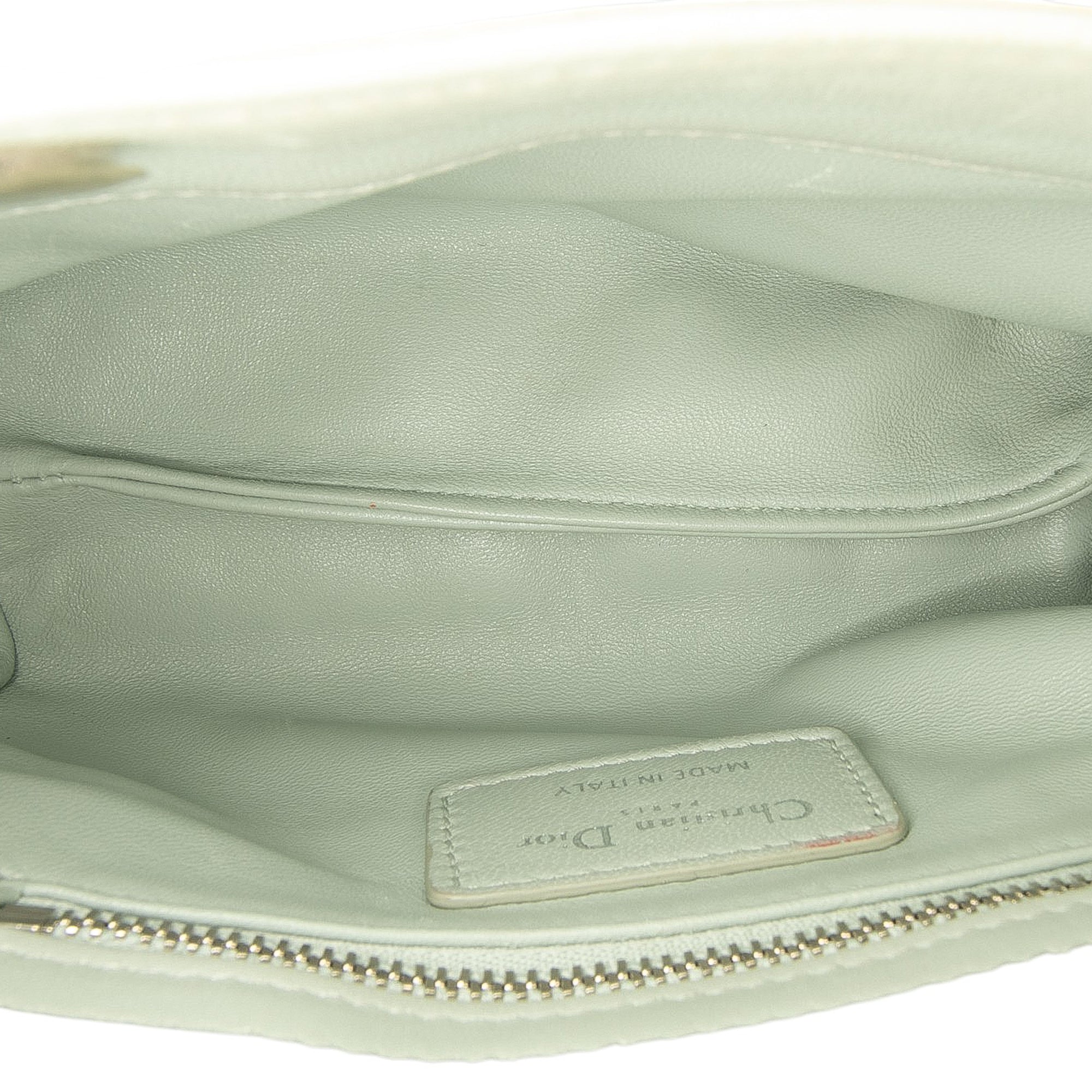 Dior Mini Ruffled Floral Fabric Embellished Lambskin Lady Dior - image 4