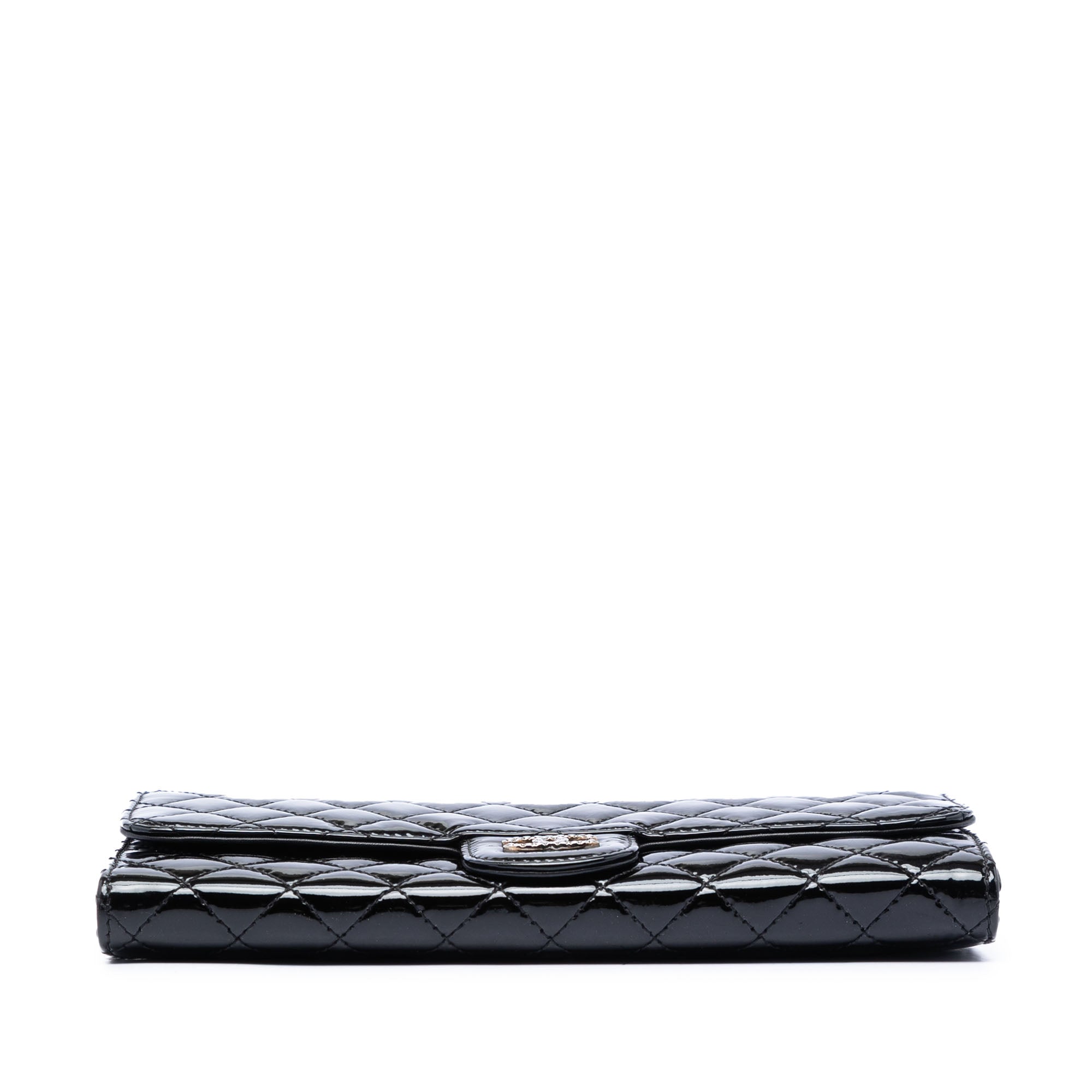 Chanel CC Quilted Patent Brilliant East West Wallet On Chain - image 3