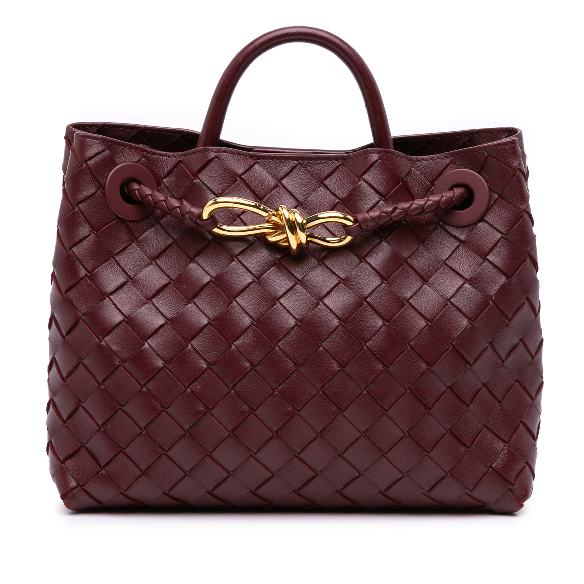 Bottega Veneta Small Lambskin Intrecciato Andiamo Bag - image 1