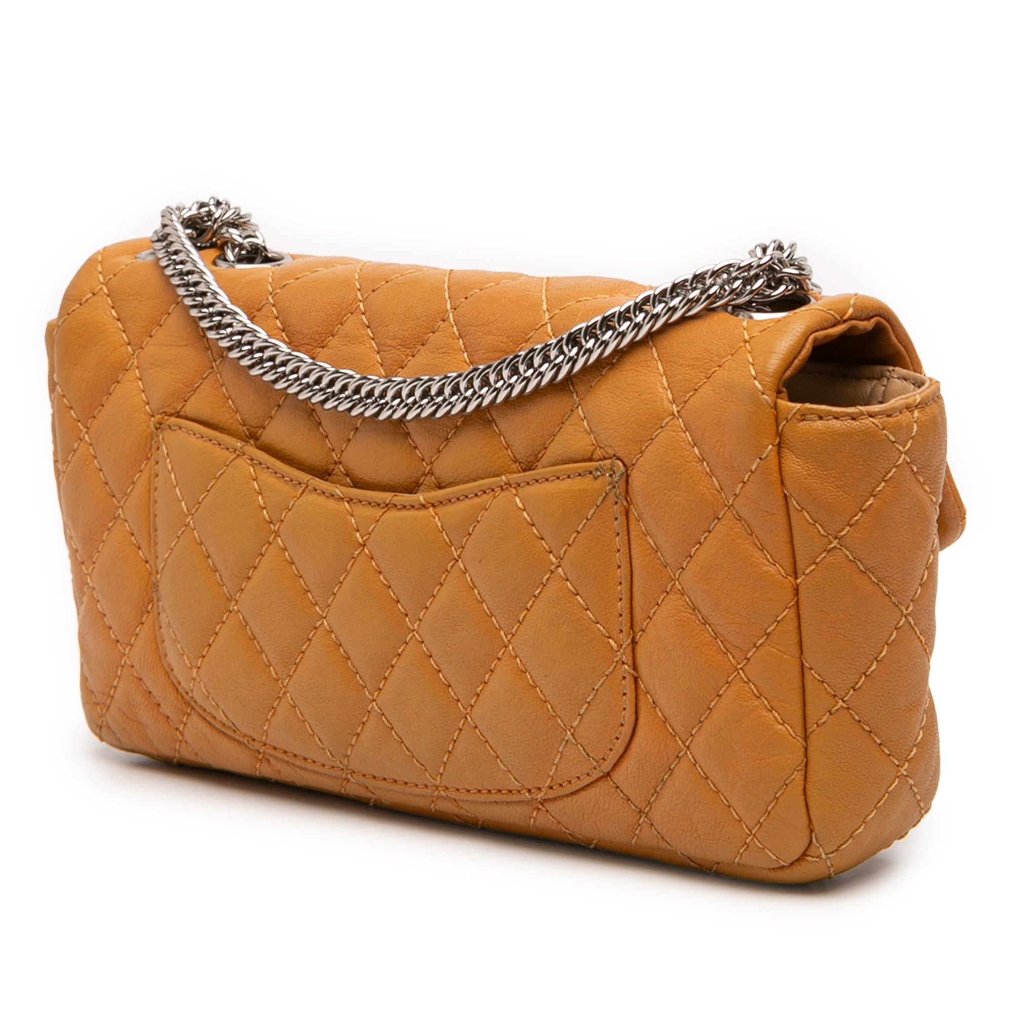 Chanel CC Quilted Lambskin East West Single Flap - image 2