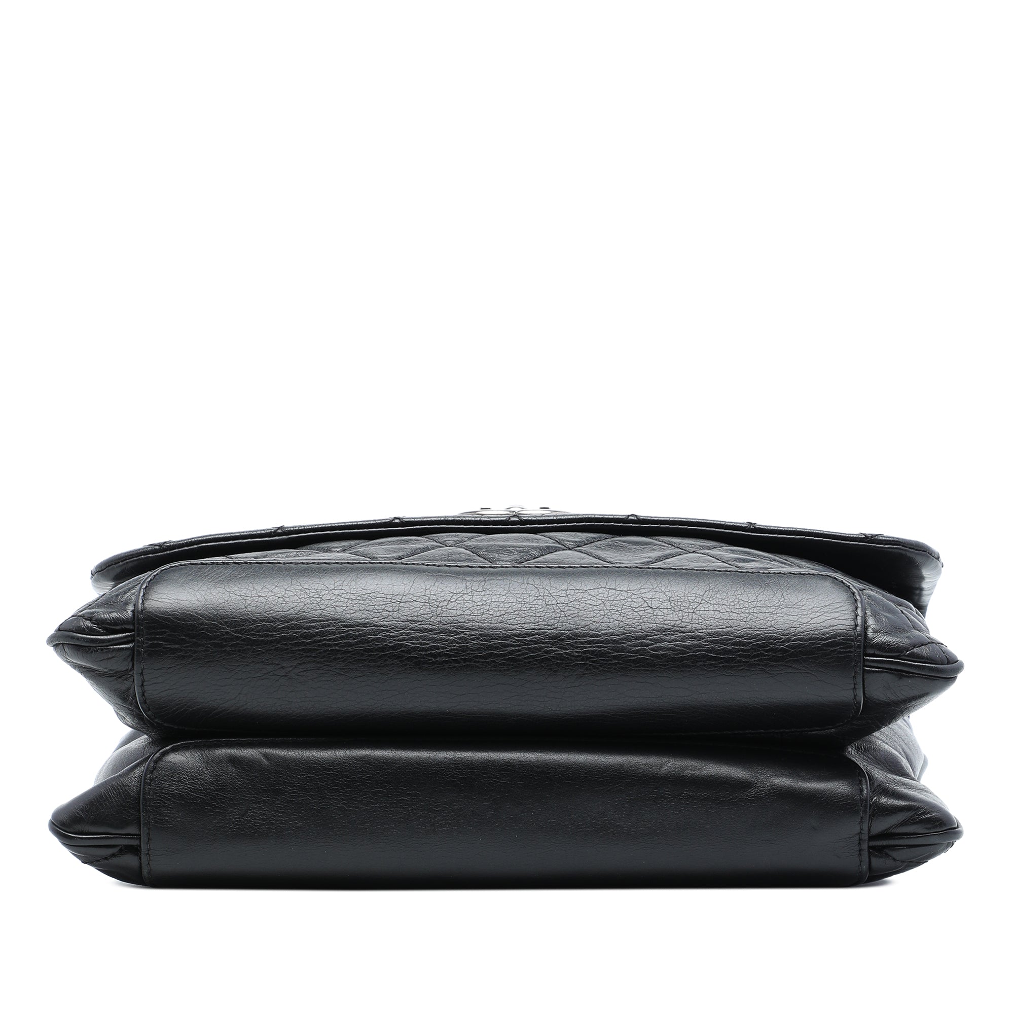 Chanel Quilted Aged Calfskin Logo Accordion Flap - image 3