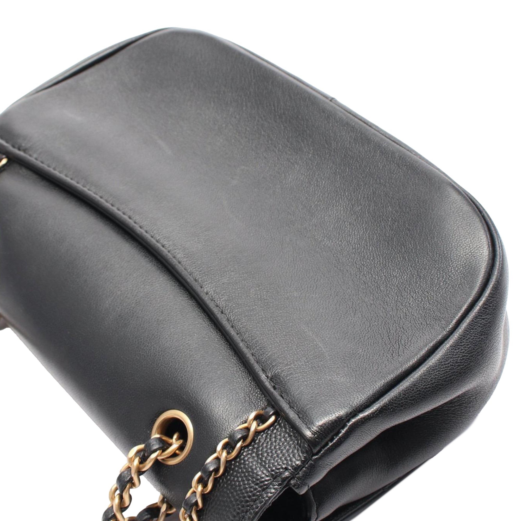 Chanel CC Lambskin and Caviar Chain Around Crossbody - image 7
