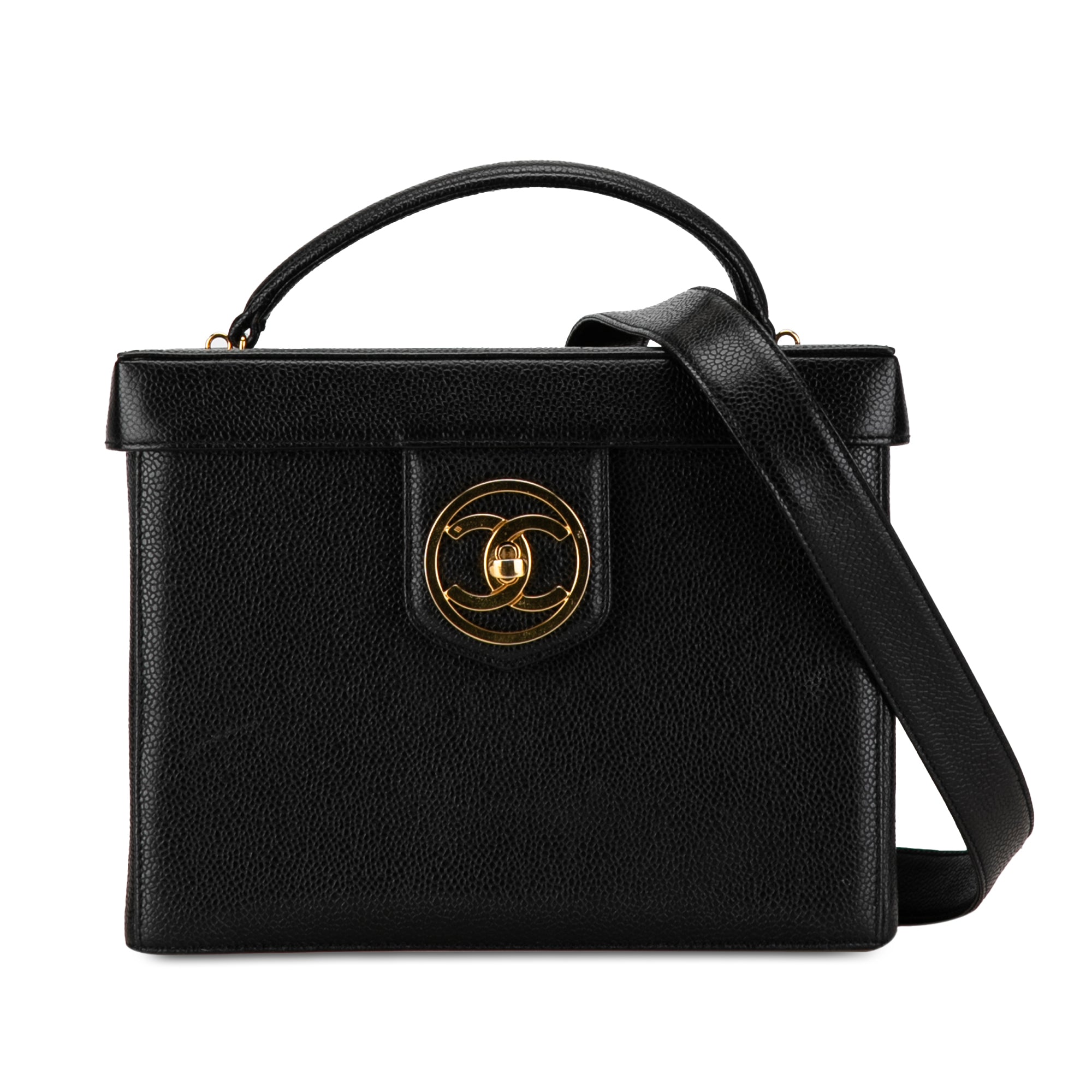Chanel CC Caviar Vanity Box Case - image 1