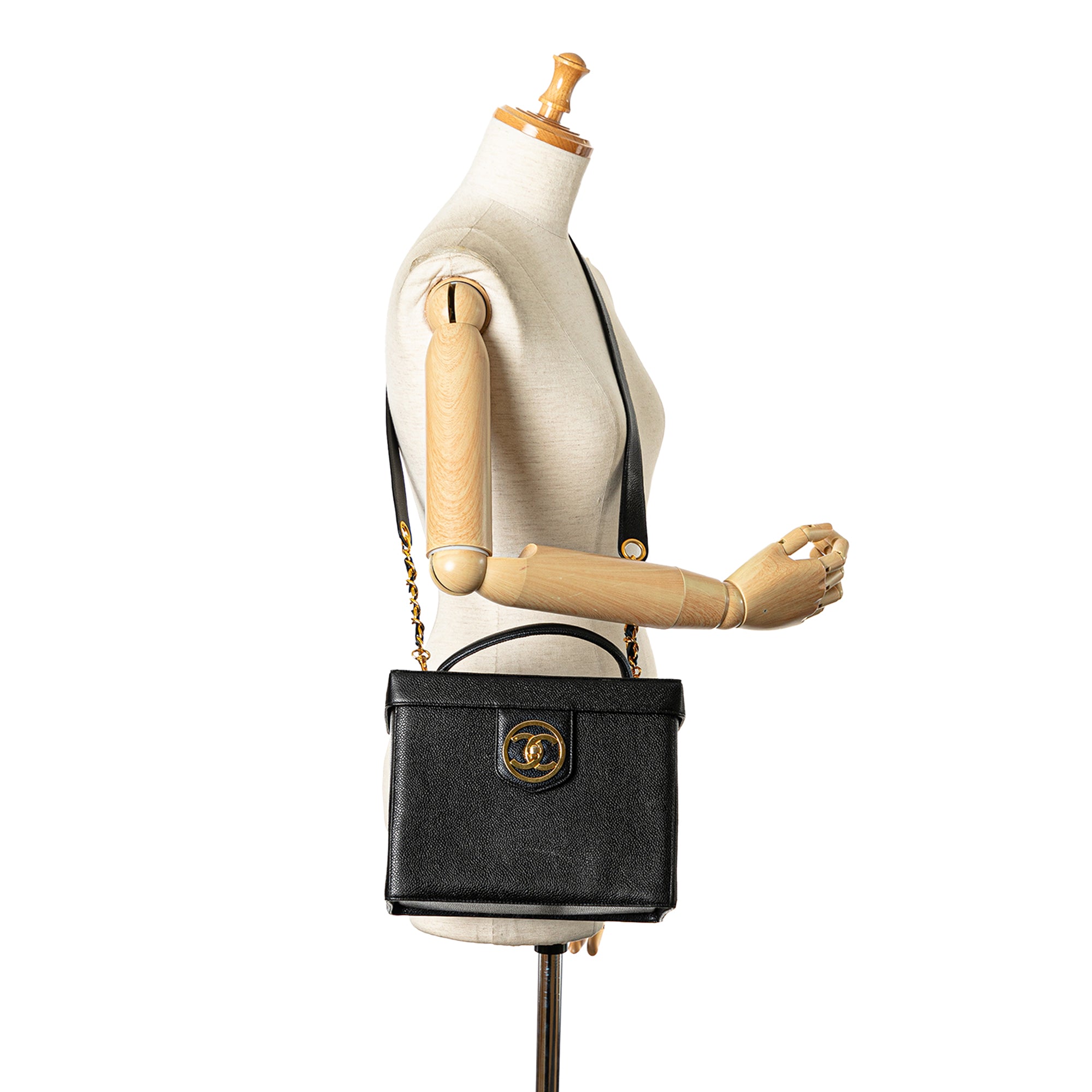 Chanel CC Caviar Vanity Box Case - image 11
