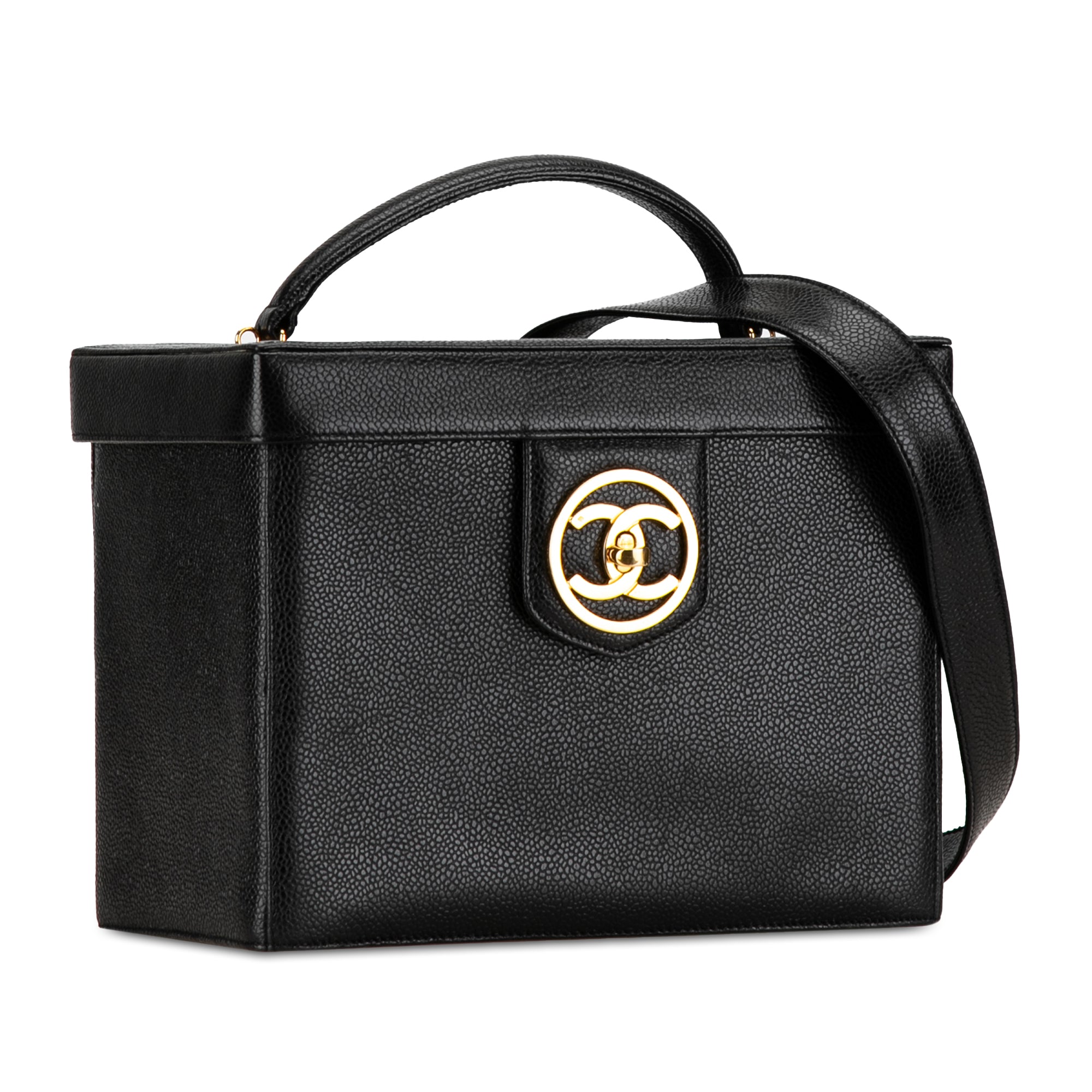 Chanel CC Caviar Vanity Box Case - image 2