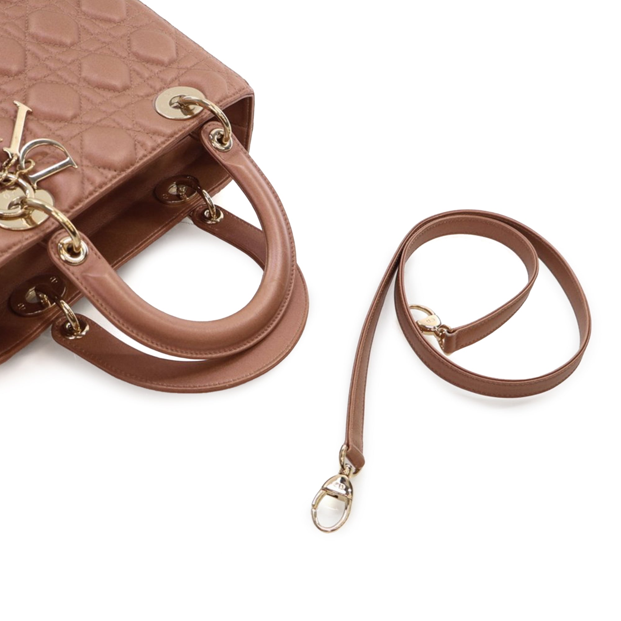 Dior Medium Lambskin Cannage Lady Dior - image 13