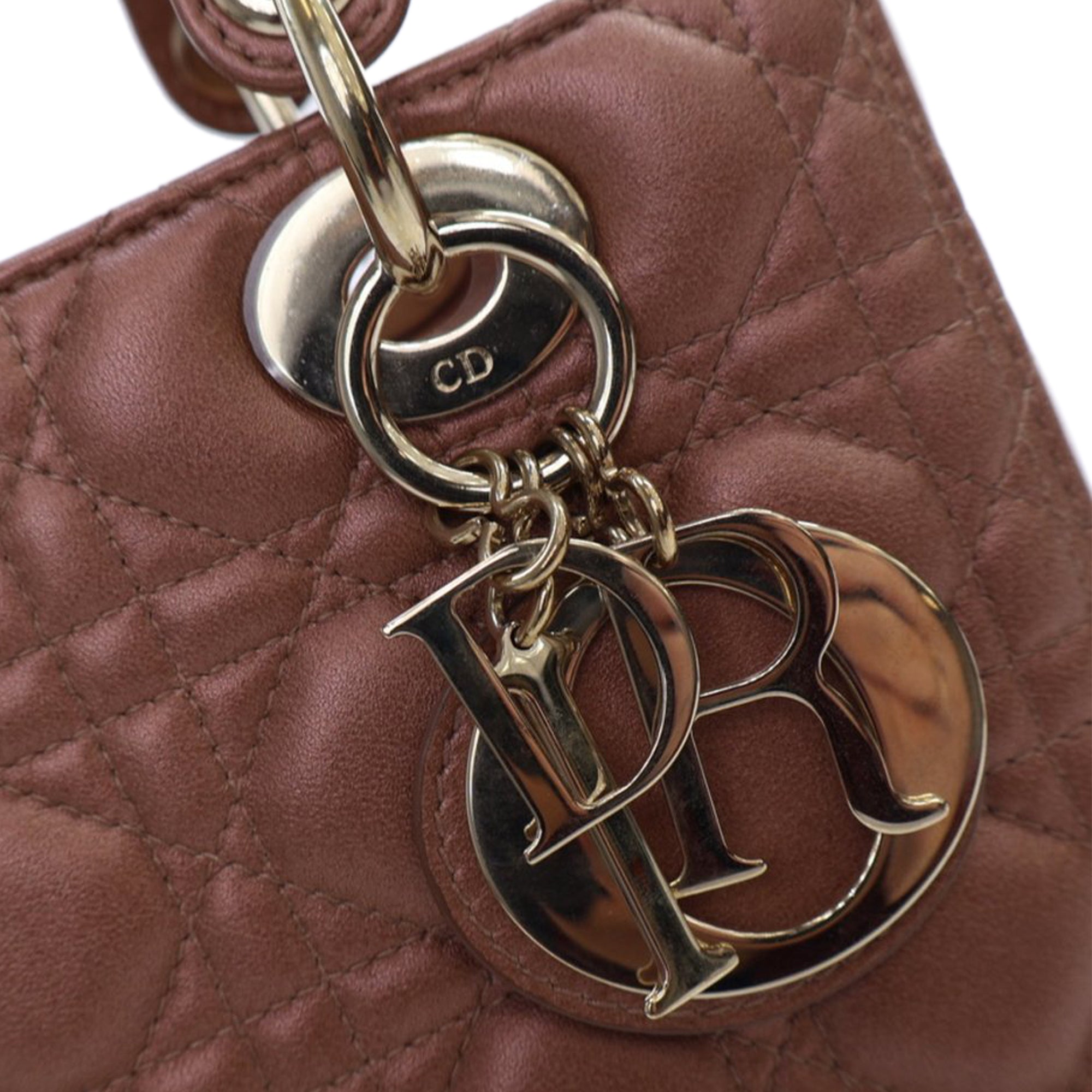 Dior Medium Lambskin Cannage Lady Dior - image 6