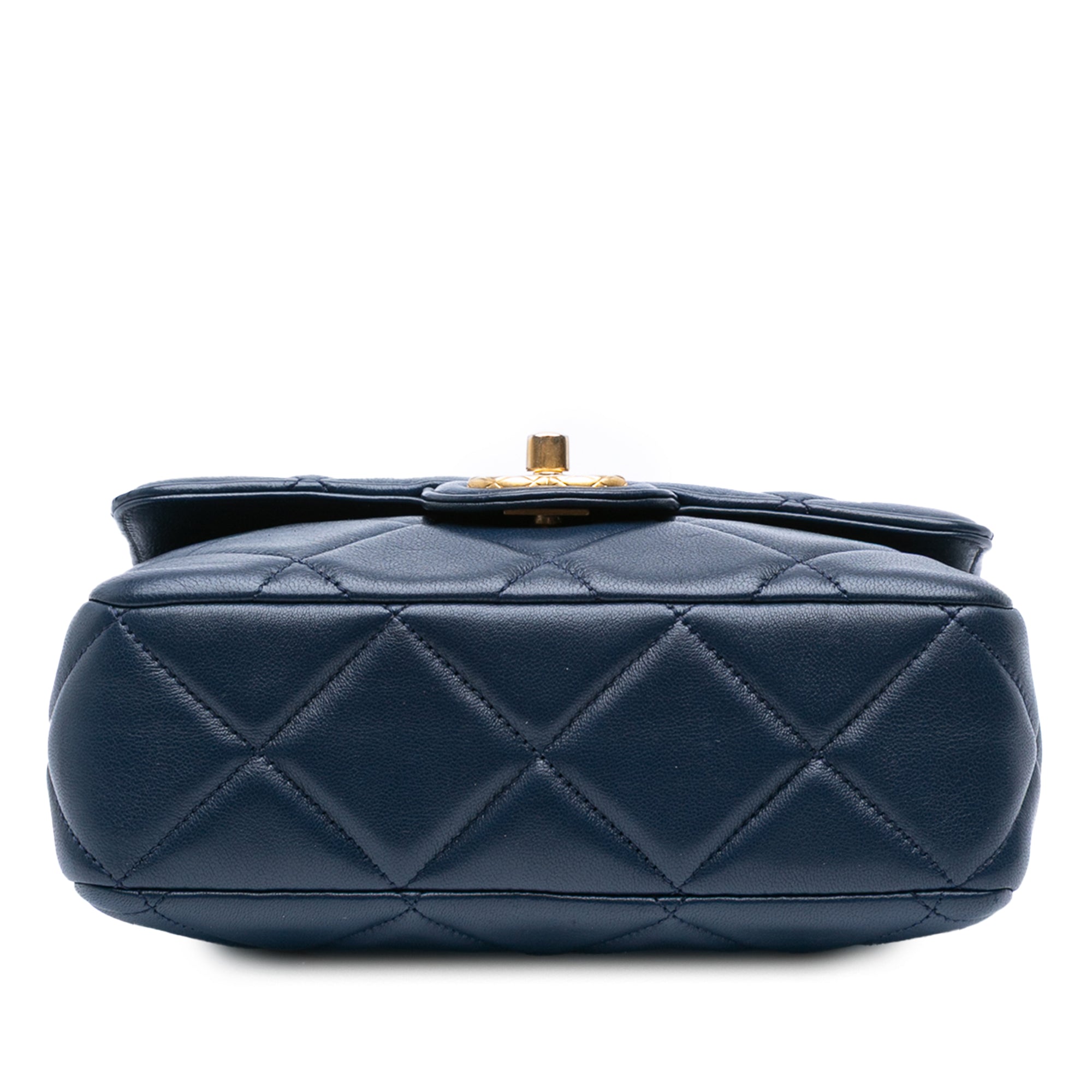 Chanel Mini Square Quilted Lambskin Bijoux Logo Chain Flap - image 3