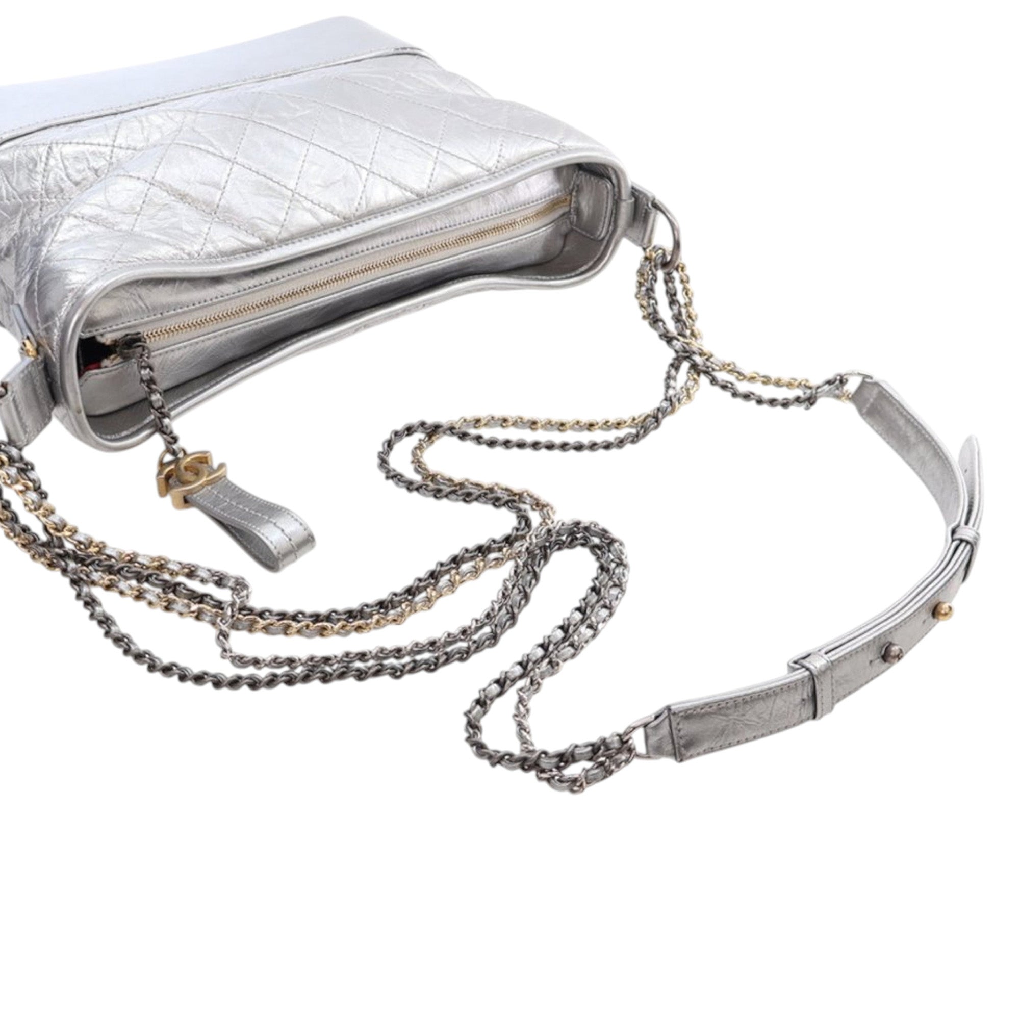 Chanel Medium Metallic Aged Calfskin Gabrielle Crossbody - image 10