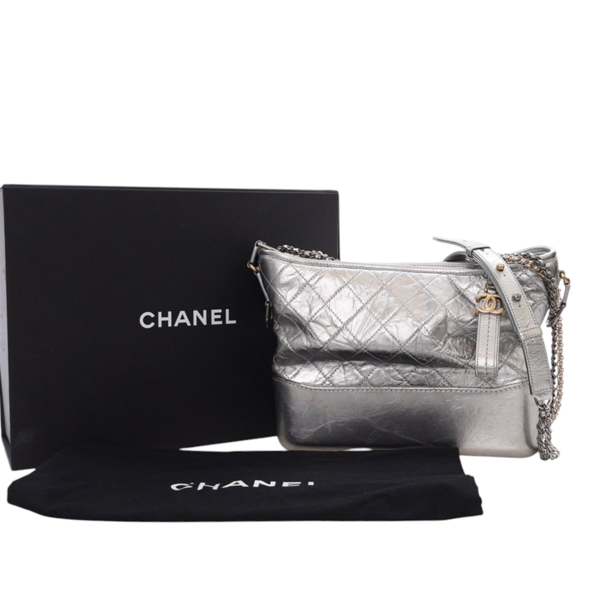 Chanel Medium Metallic Aged Calfskin Gabrielle Crossbody - image 11