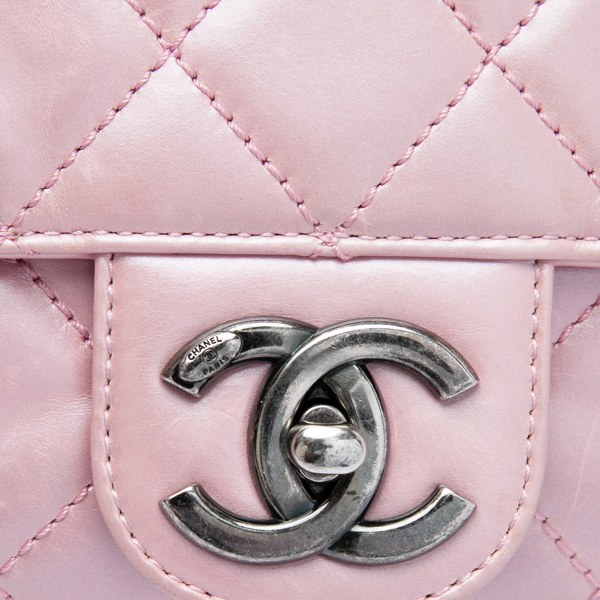 Chanel Medium Quilted Metallic Calfskin Coco Pleats Chain Flap - image 5