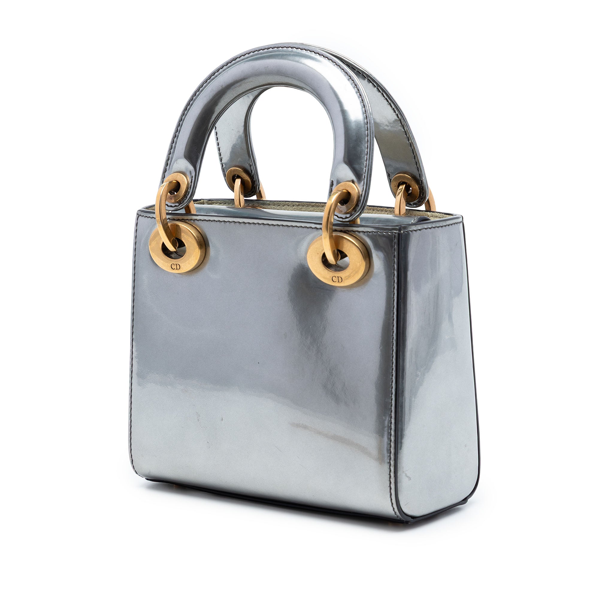 Dior Mini Metallic Patent Lady Dior - image 2