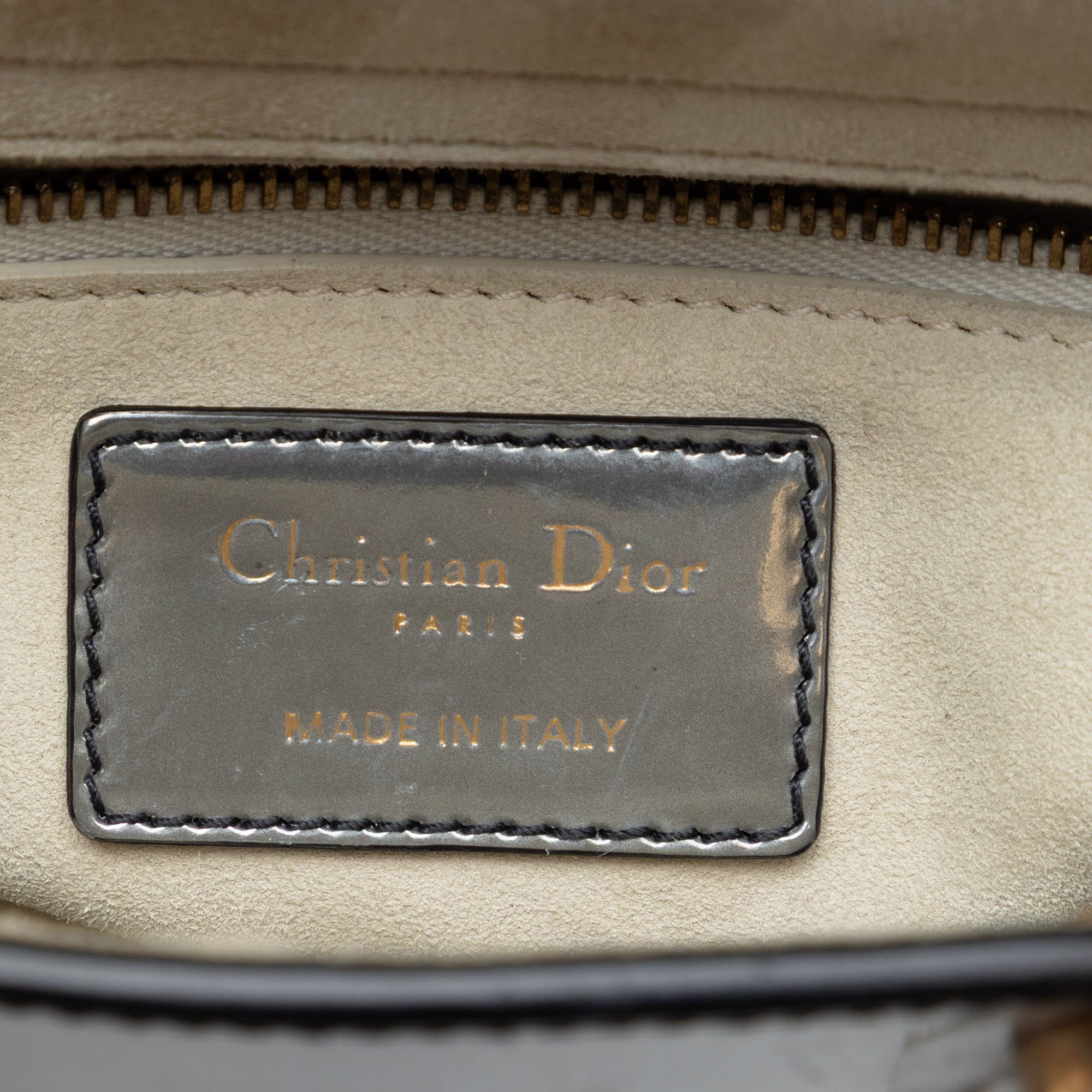 Dior Mini Metallic Patent Lady Dior - image 5