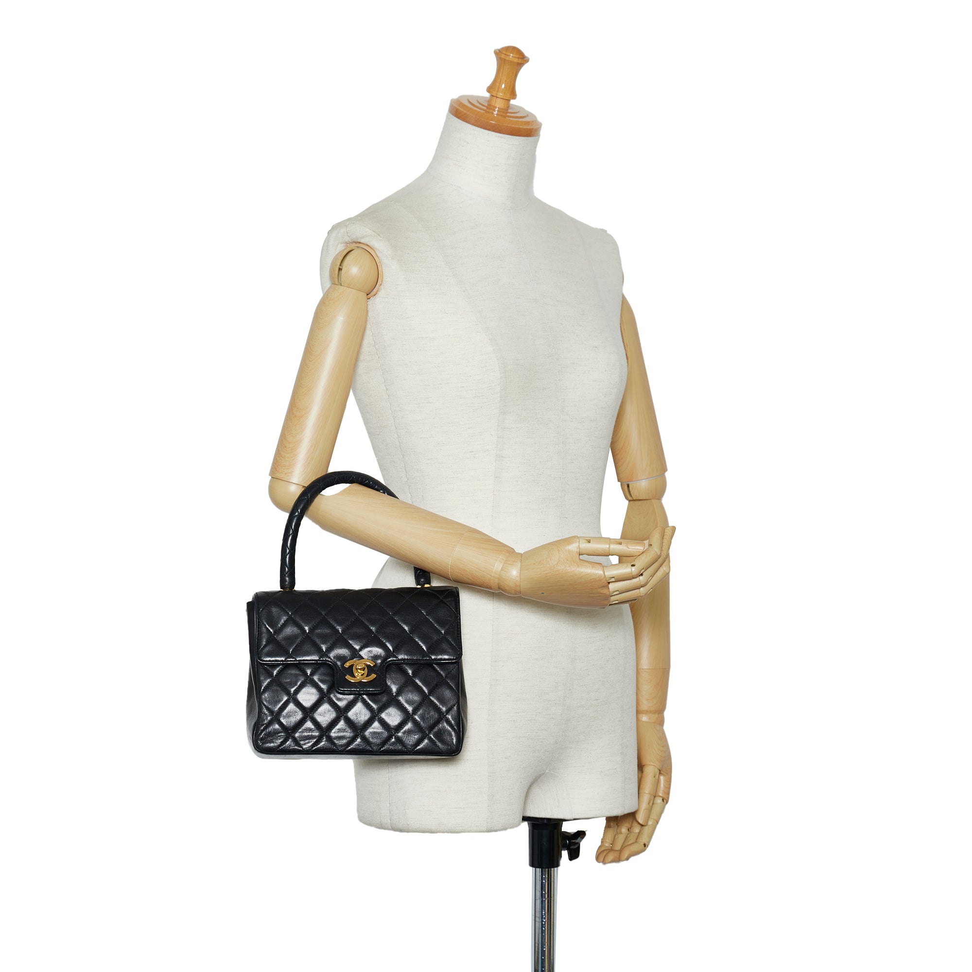 Chanel Small Lambskin Kelly Top Handle Bag - image 11