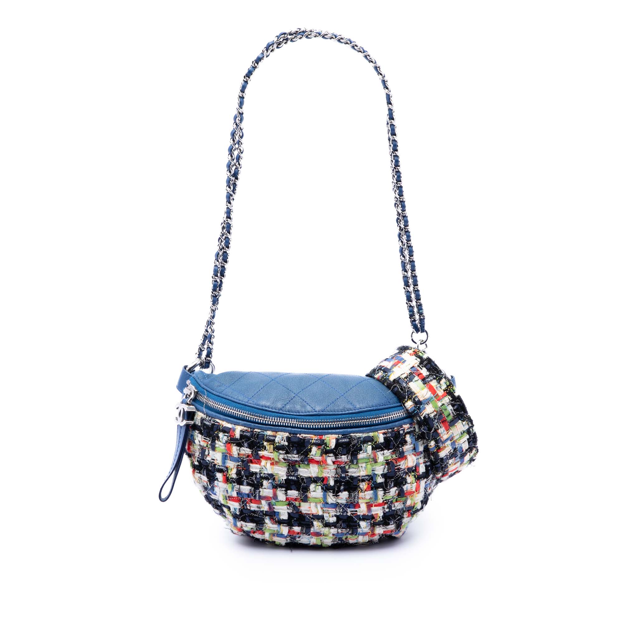 Chanel Tweed and Stitched Calfskin Convertible Waist Bag - image 7