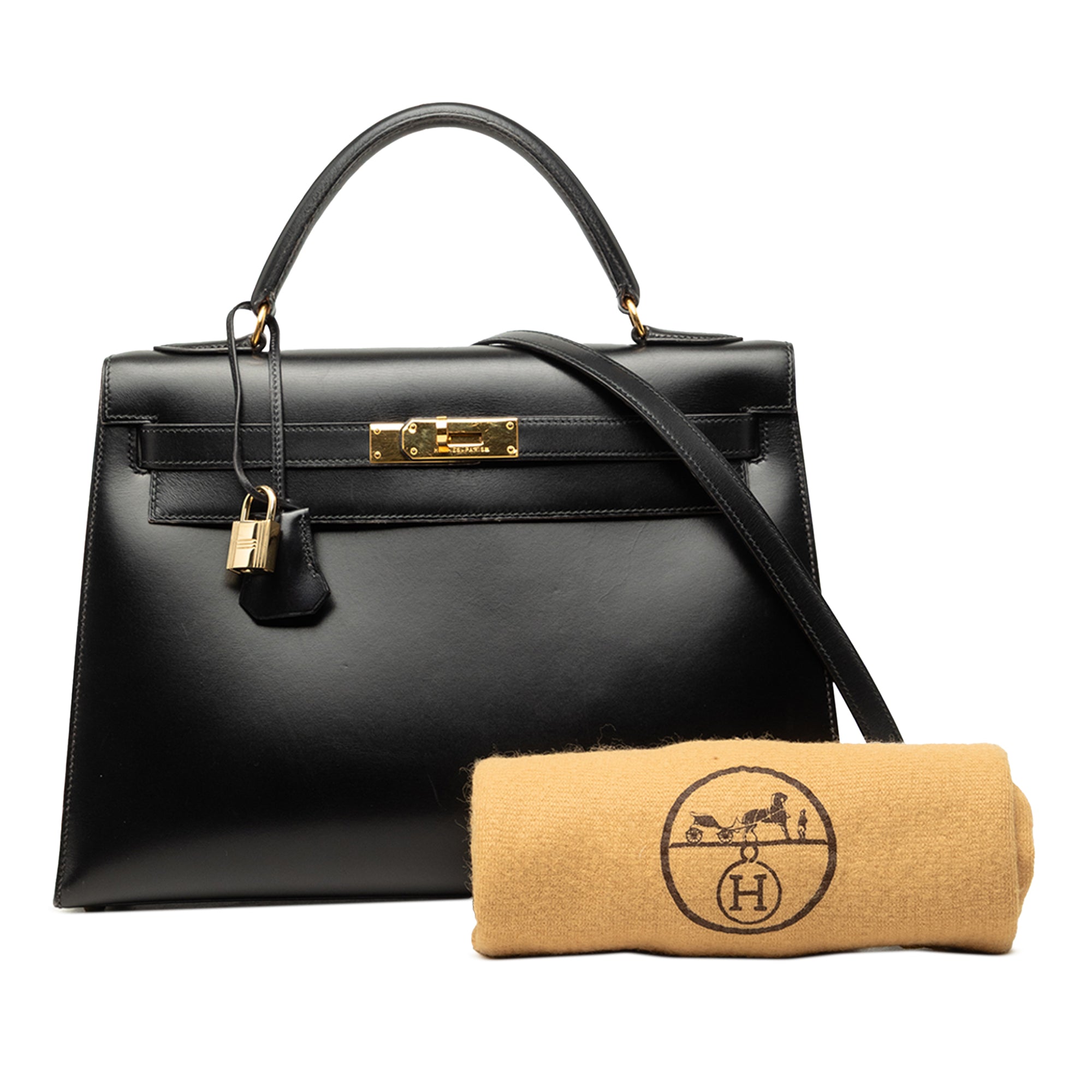 Hermès Box Calf Kelly Sellier 32 - image 7