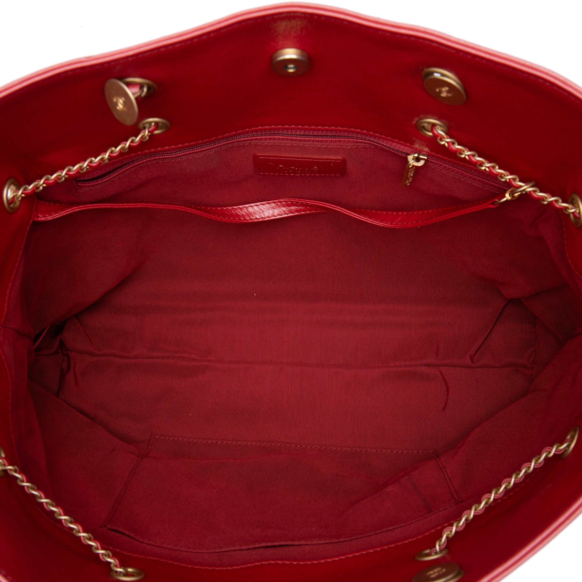 Chanel CC Quilted Calfskin Front Zip Drawstring Chain Tote - image 4