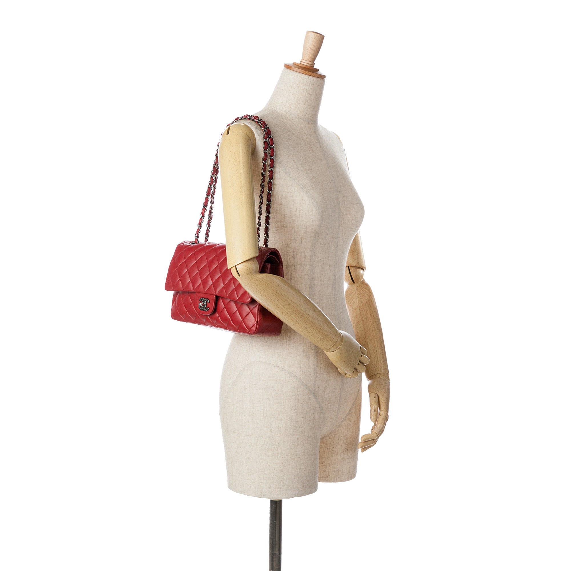 Chanel Medium Classic Lambskin Double Flap - image 9
