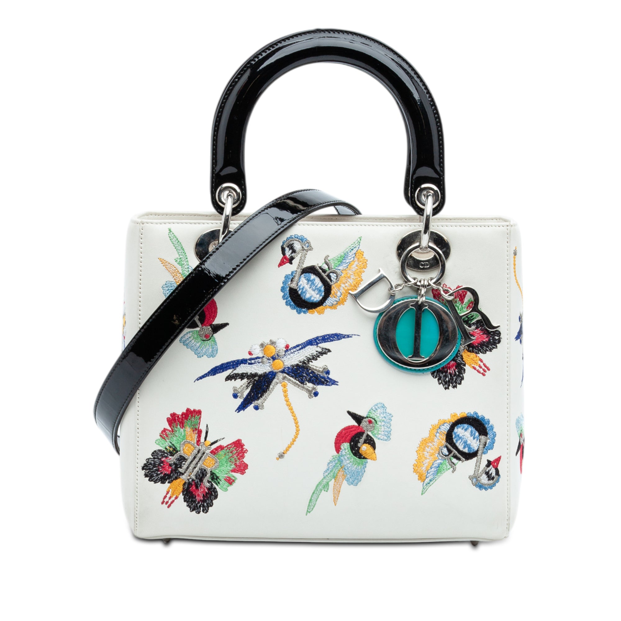Dior Medium Smooth Calfskin Embroidered Beaded Animals Lady Dior - image 1