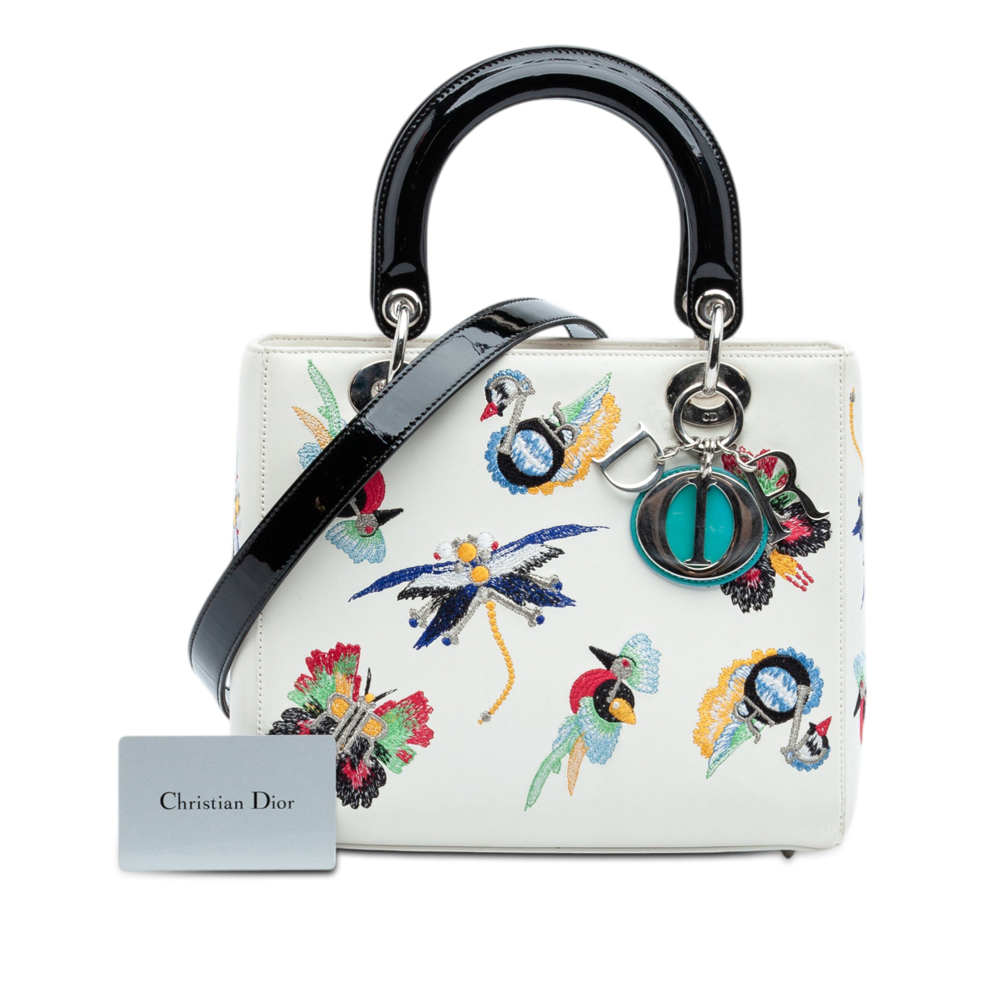 Dior Medium Smooth Calfskin Embroidered Beaded Animals Lady Dior - image 10