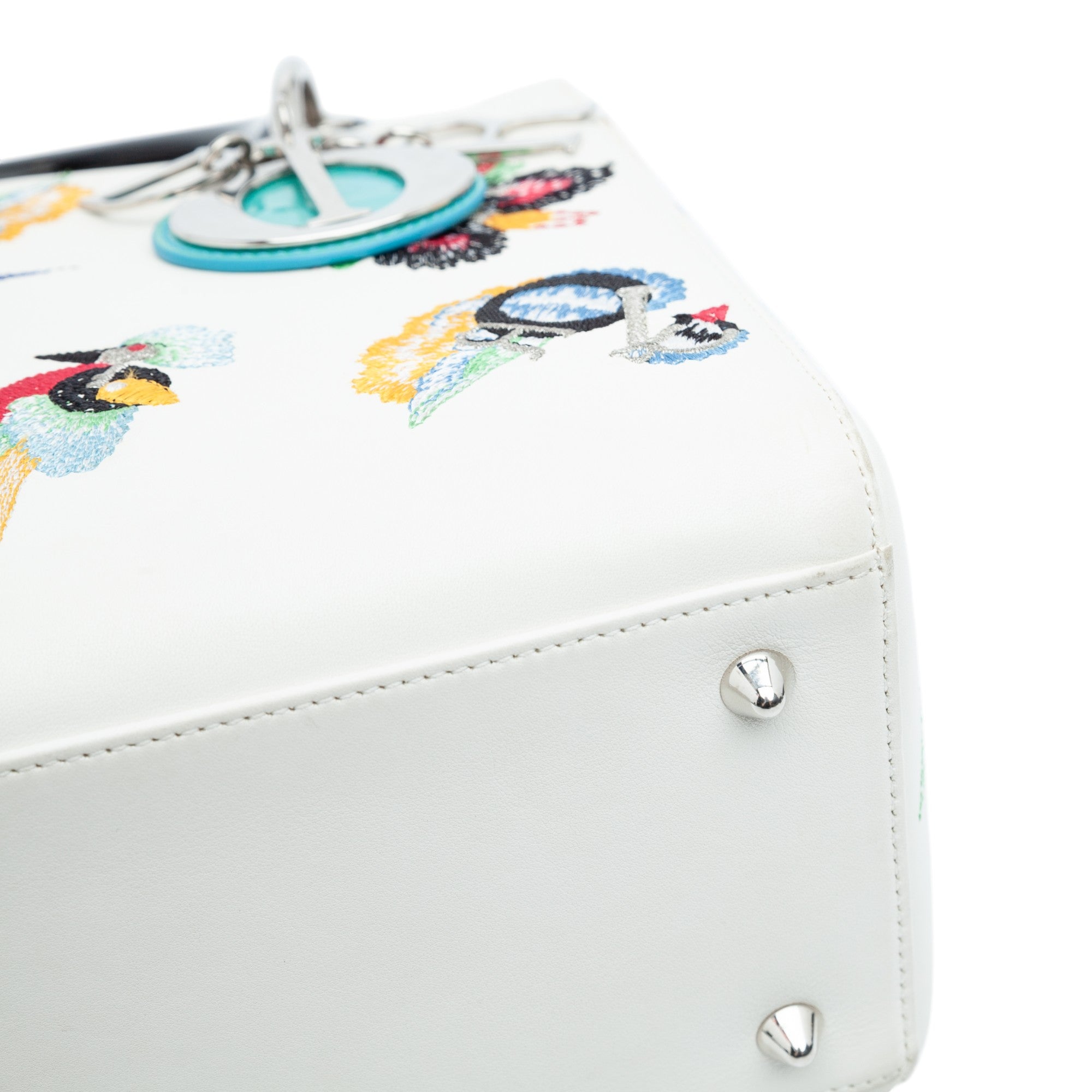 Dior Medium Smooth Calfskin Embroidered Beaded Animals Lady Dior - image 7