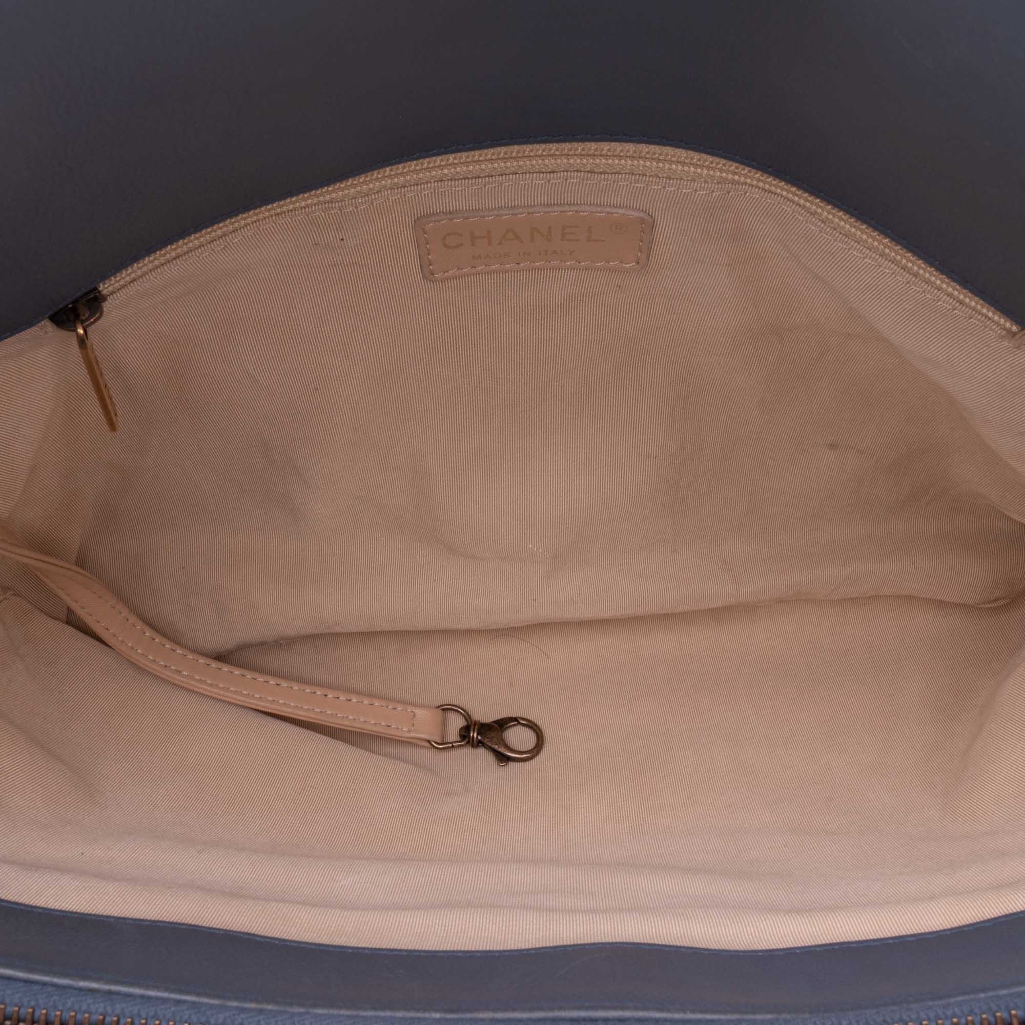 Chanel Large Quilted Calfskin CC Crown Tote - image 5