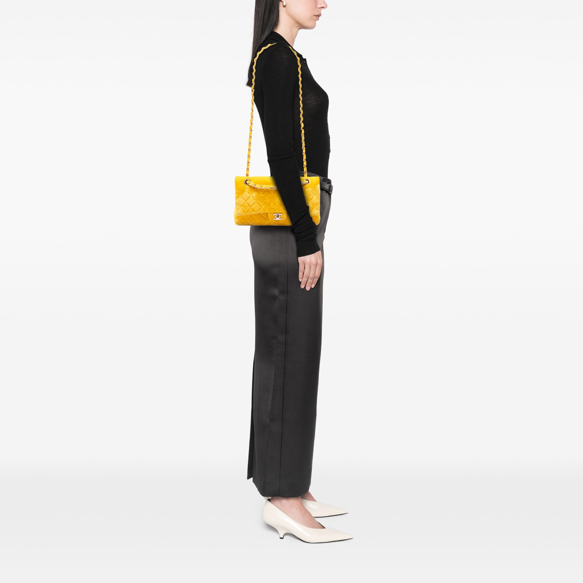 Chanel Medium Classic Velvet Double Flap - image 6